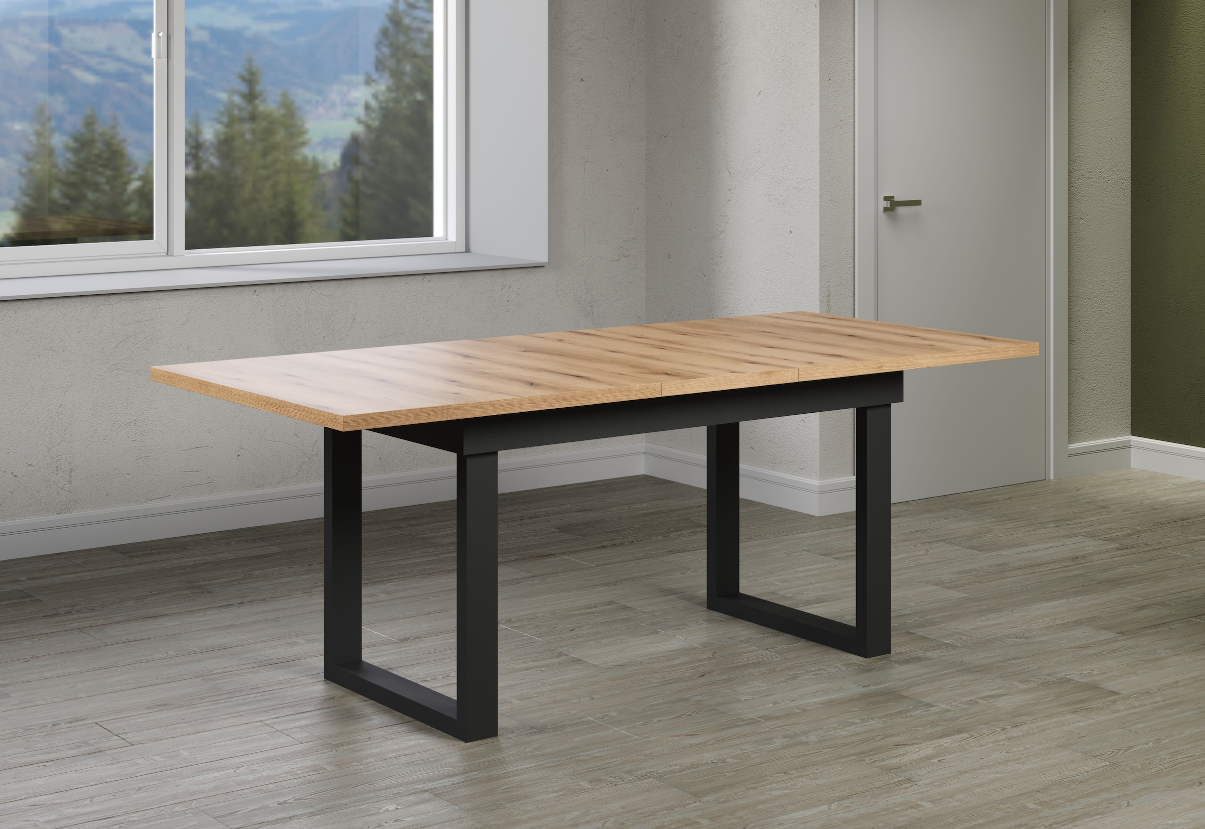 INOSIGN Esstisch »Valencia« 1 Stk. tlg. Synchroauszug; Metallkufen, ausziehbar auf 200 cm