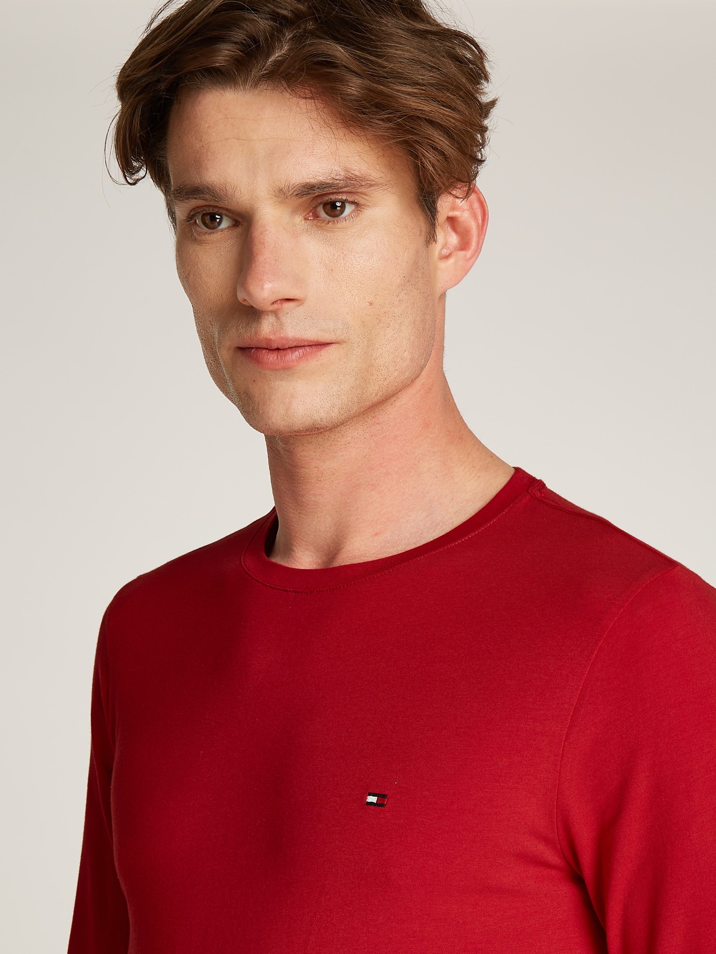 Tommy Hilfiger Langarmshirt »STRETCH SLIM FIT LONG SLEEVE«, aus Baumwollstretch