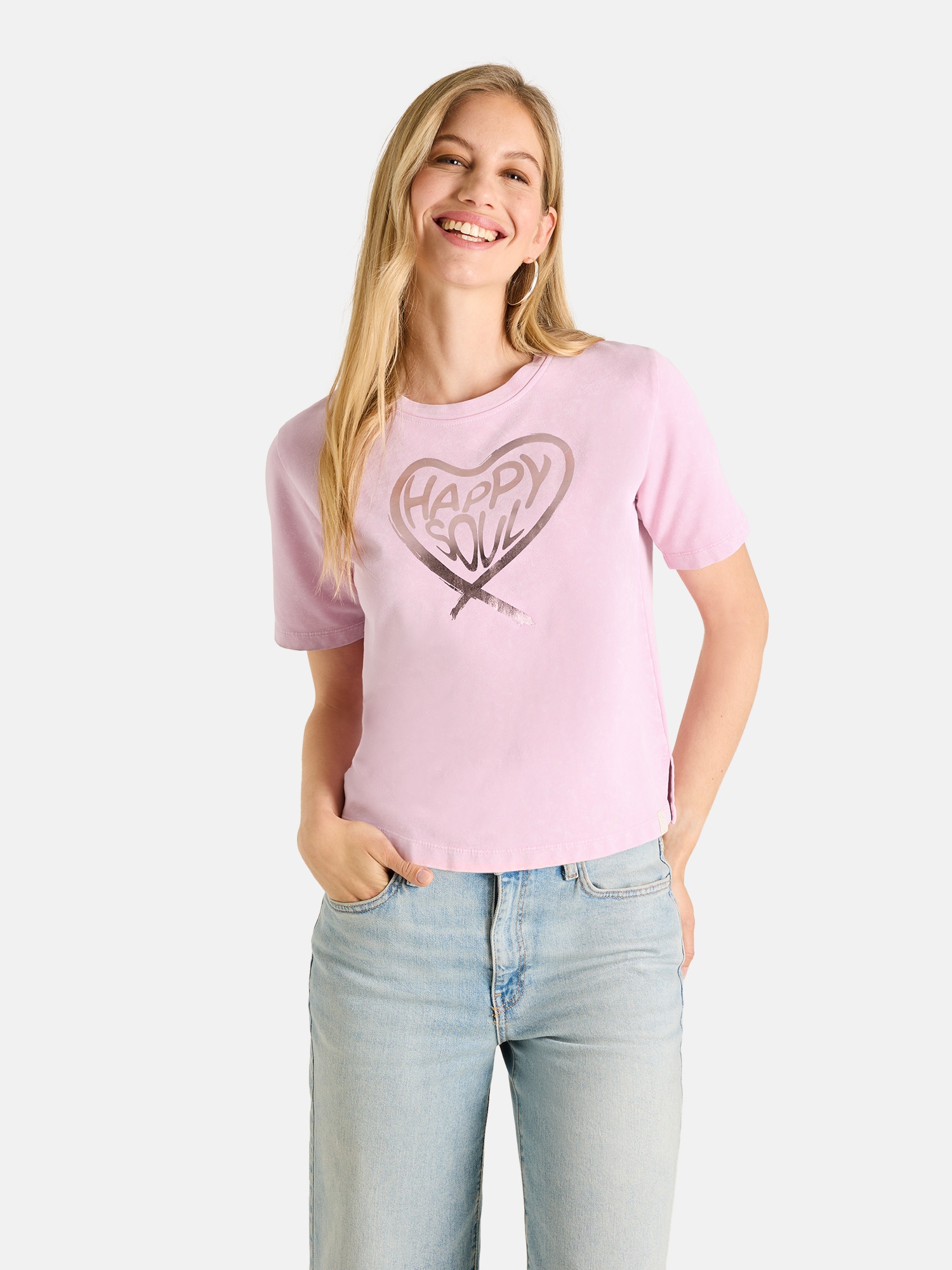Lieblingsstück Rundhalsshirt »CosimaL« mit Frontprint, Baumwoll-Mix