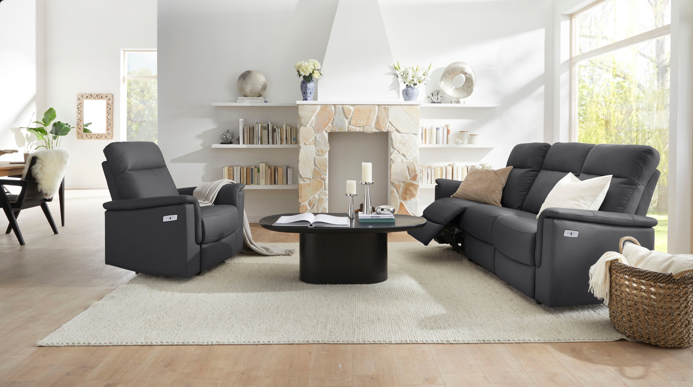 Home affaire 3-Sitzer »Southbrook«, mit manueller und elektrischer Relaxfunktion
