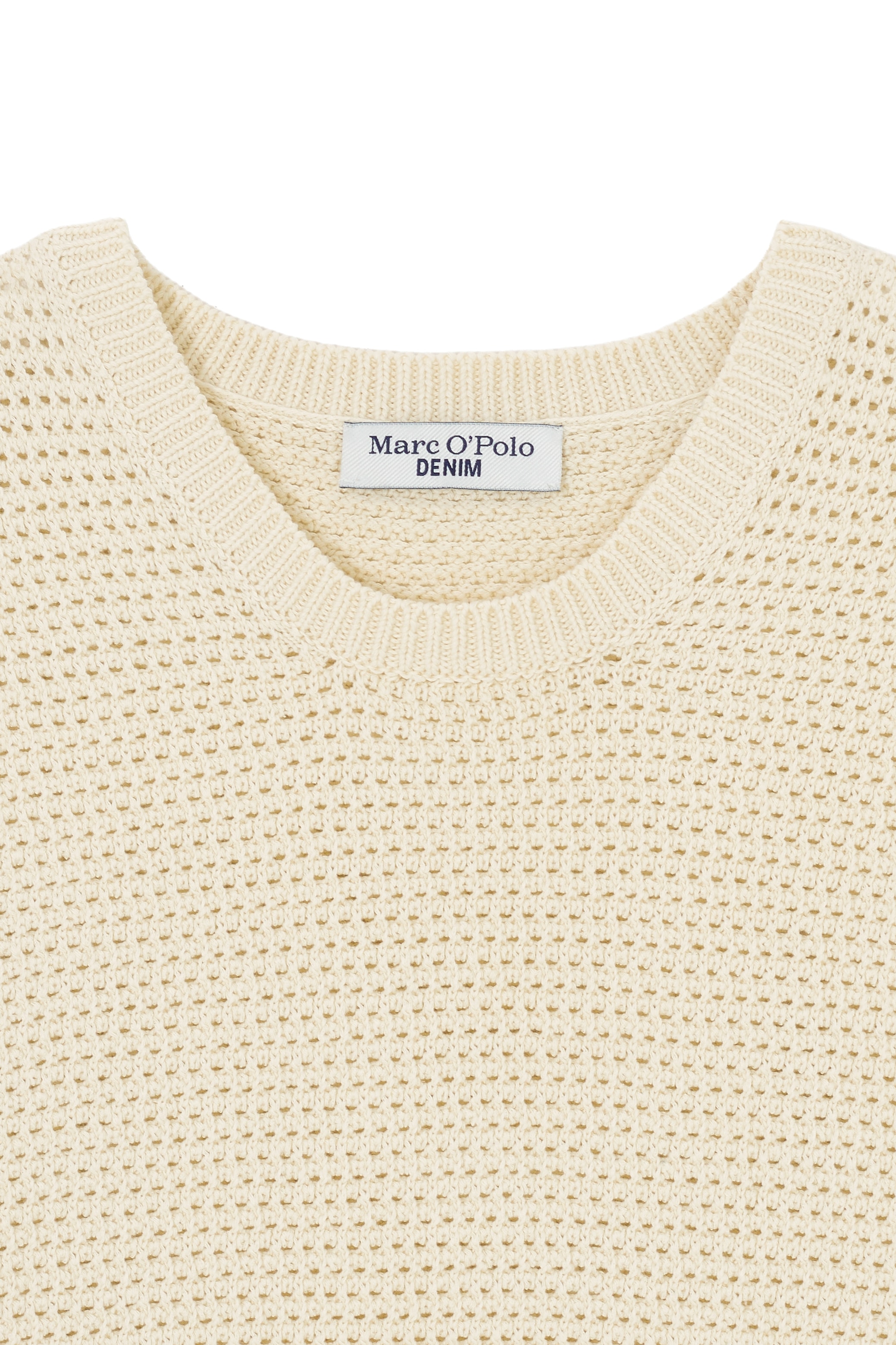Marc O'Polo DENIM Strickpullover, In Häkel-Optik gestrickt, cropped