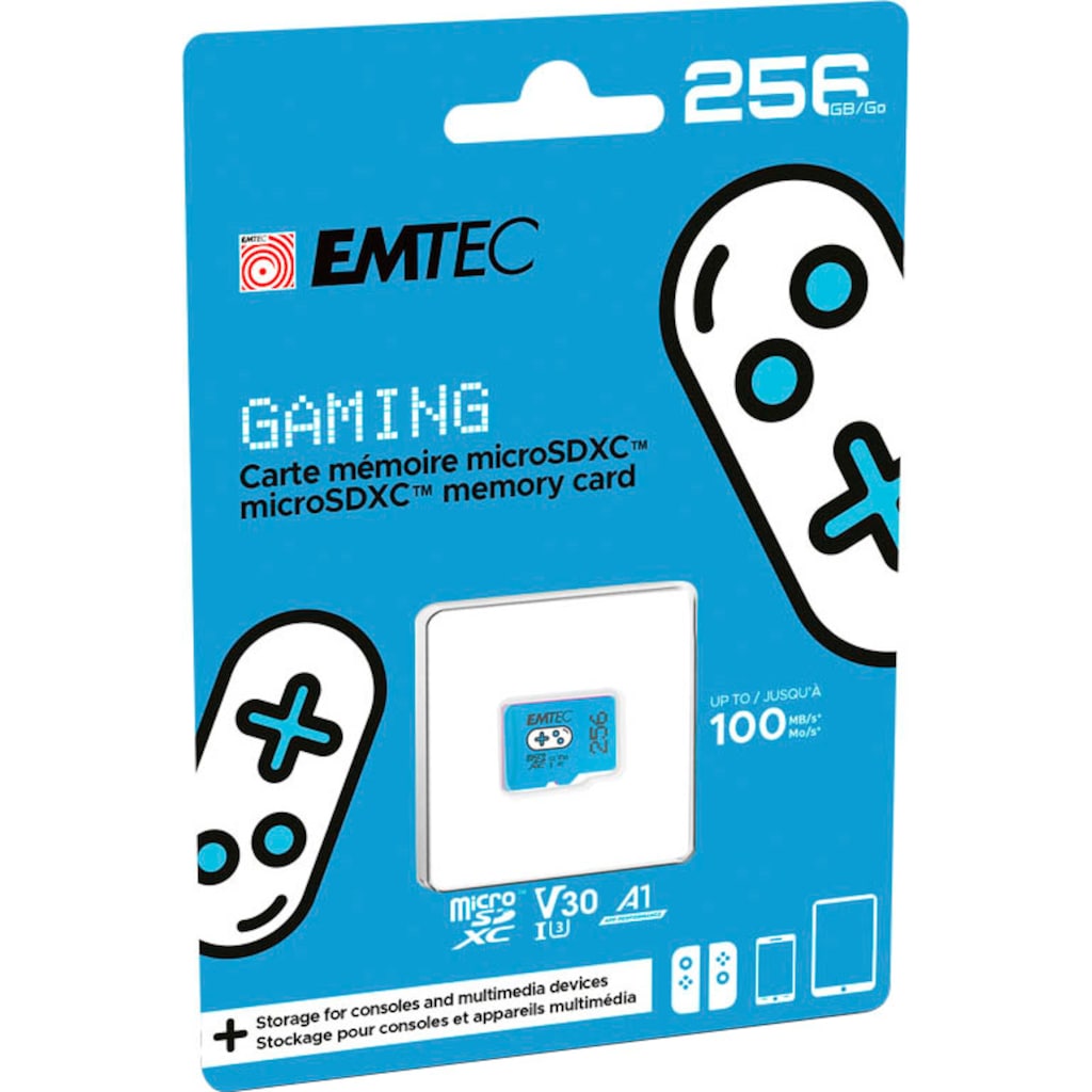 EMTEC Speicherkarte »Gaming microSD 256 GB«, (UHS Class 1 100 MB/s Lesegeschwindigkeit)