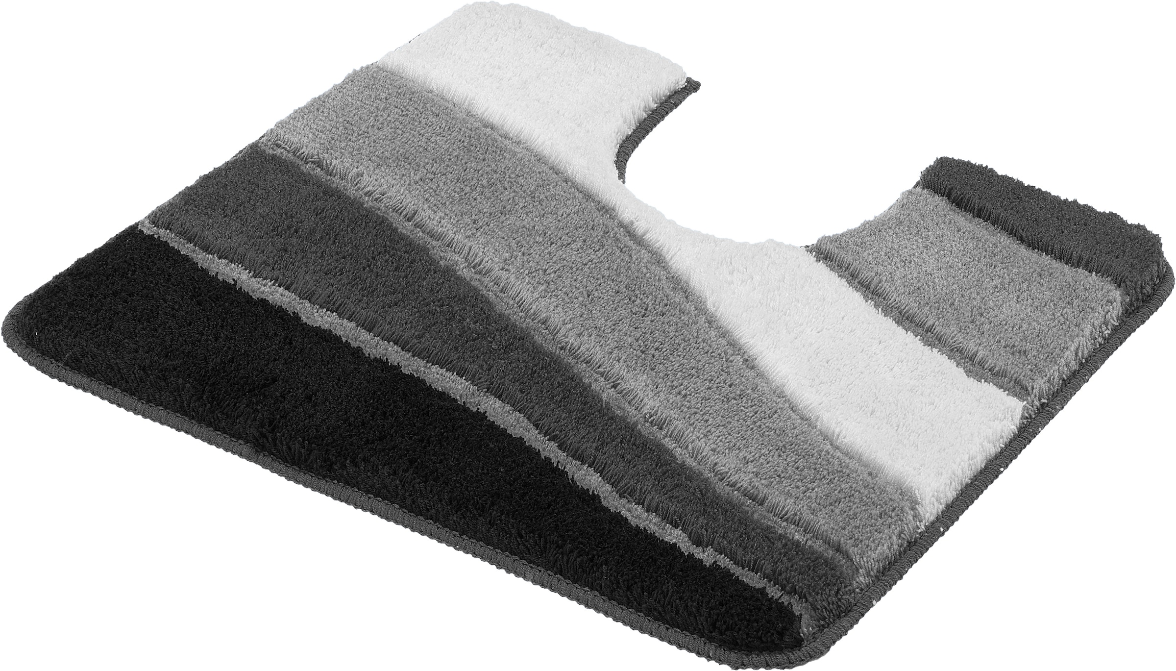 Kleine Wolke Badematte »Ocean, Badvorleger, Badezimmer Teppich« Höhe 21 mm rutschhemmend beschichtet fußbodenheizungsgeeignet Badteppich, Wellen Design, mit Farbverlauf, Hoch-Tief Effekt, waschbar