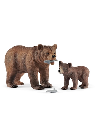 Schleich® Spielfigur »Wild Life, Grizzlybär-Mutter mit Jungem (42473)« kaufen