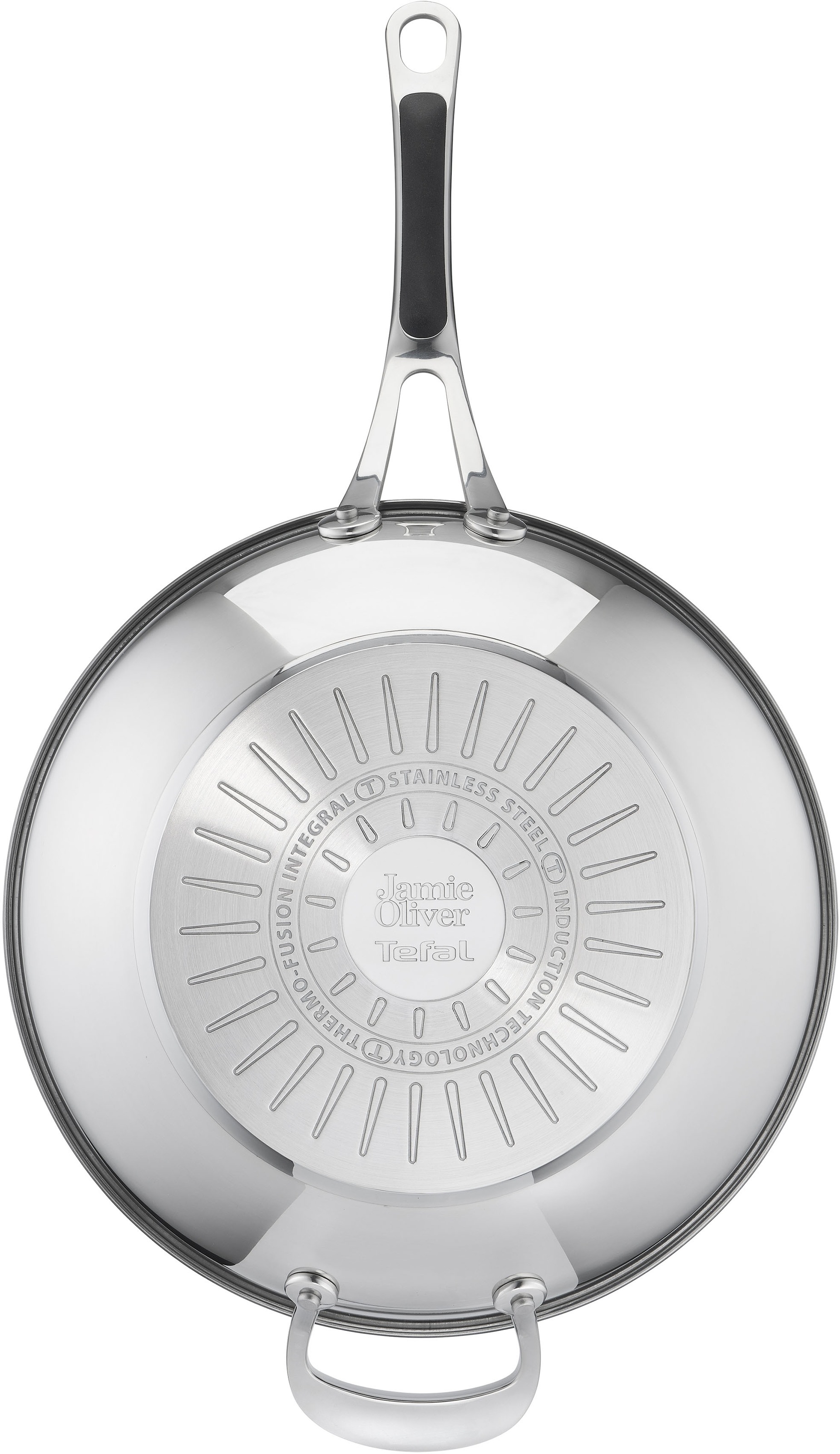 Tefal Wok »Jamie Oliver Cook's Classic«, Edelstahl, (1 tlg.), Edelstahl,Antihaftversiegelung,Thermo-Signal,alle Herdarten,Induktion