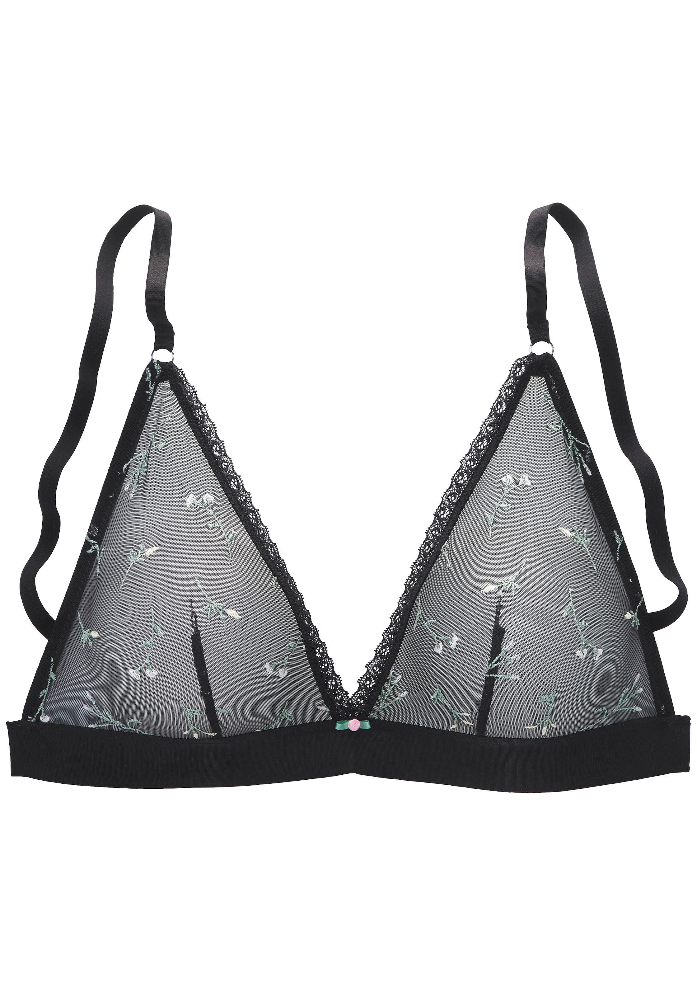 Vivance Bralette-BH »Thea«, ohne Bügel mit transparentem Mesh mit feiner Blütenstickerei