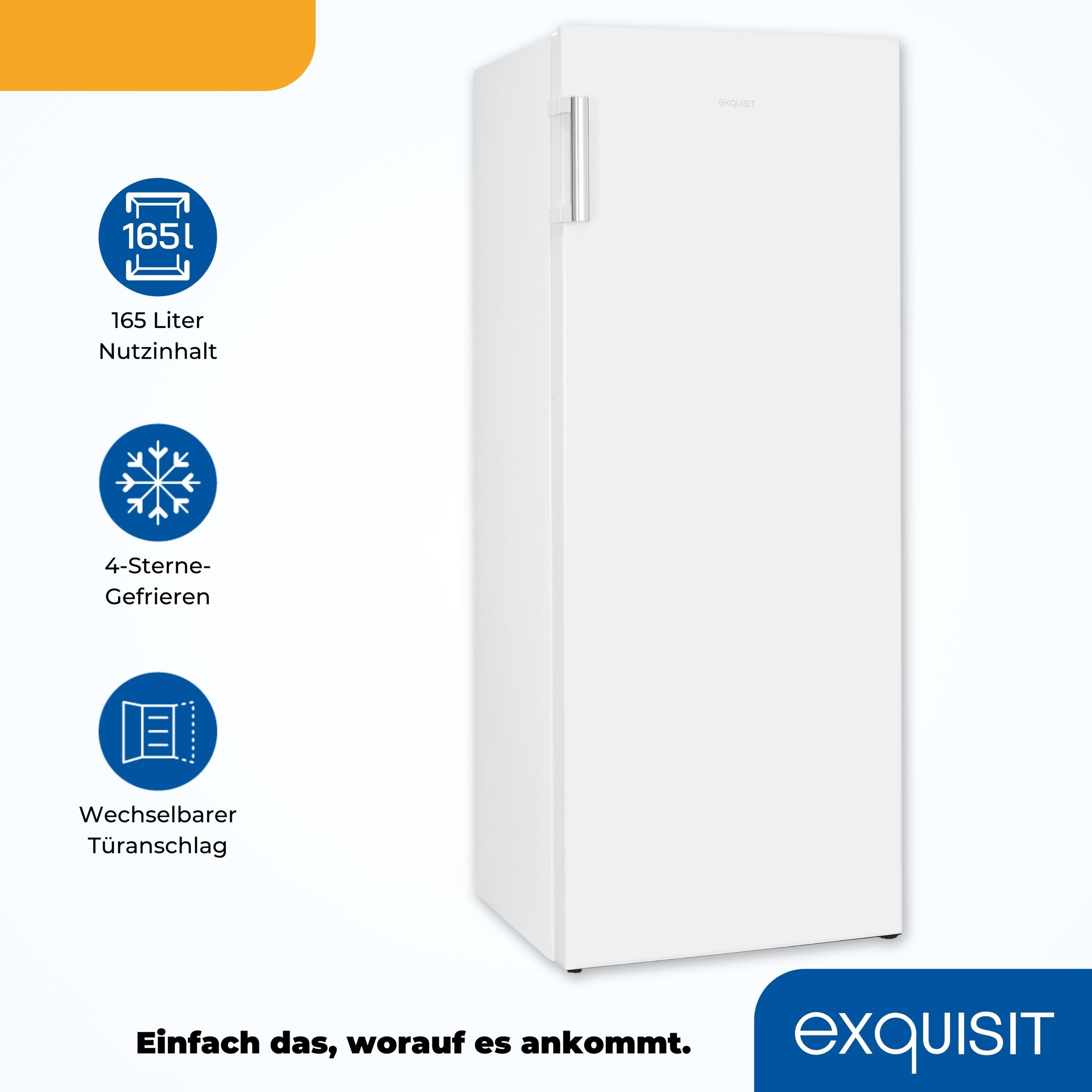 exquisit Gefrierschrank »GS230-H-010E«, 143,4 cm hoch, 55 cm breit
