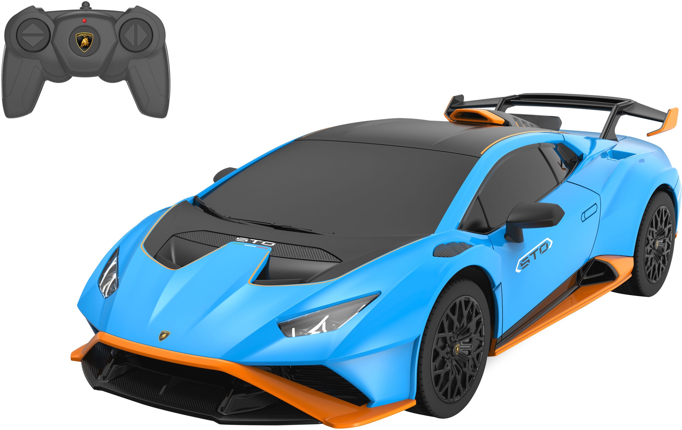 RC-Auto »Lamborghini Huracán STO 1:24 blau, 2,4GHz«, offiziell lizenziert