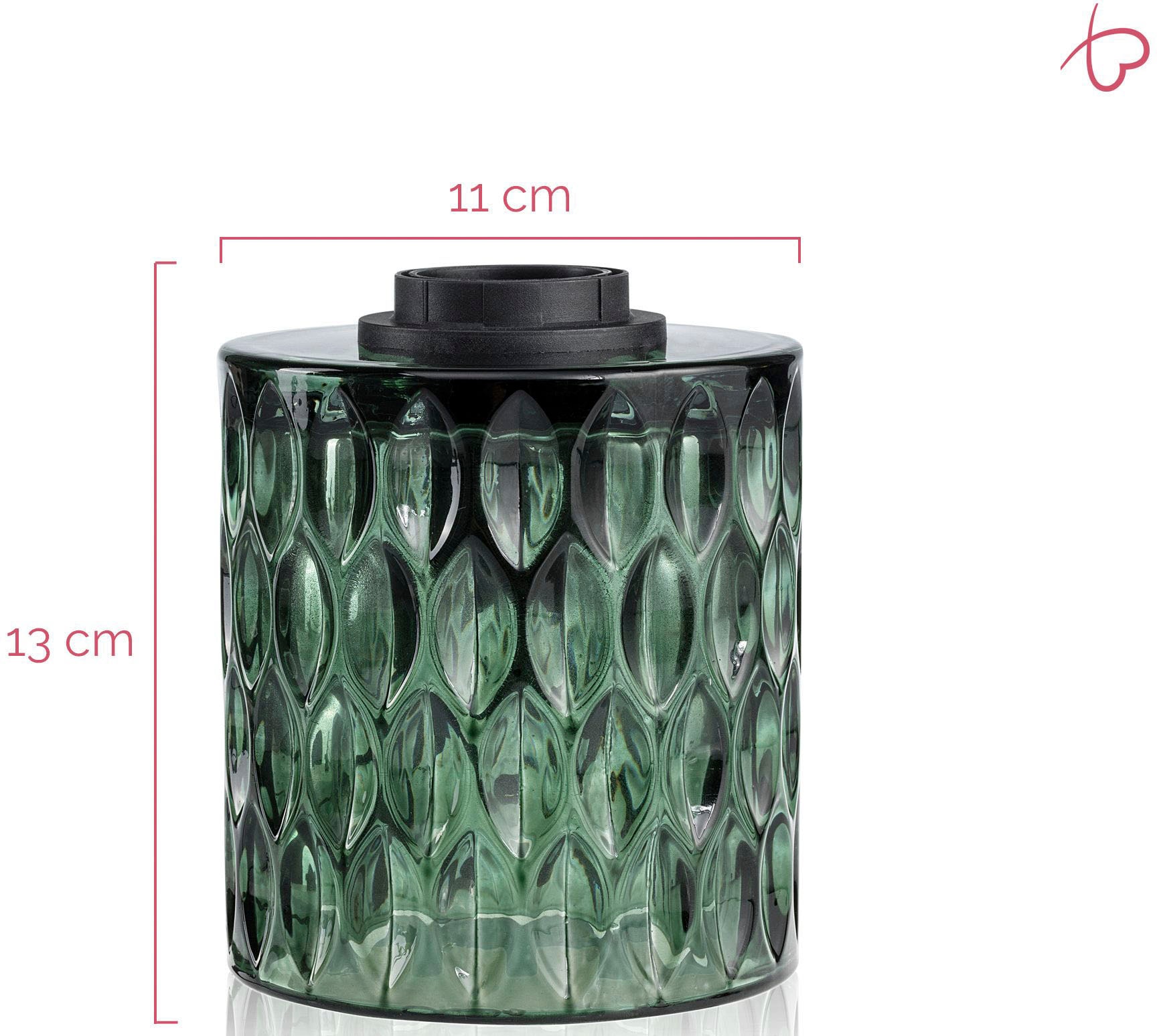 Pauleen Tischleuchte »Crystal Magic«, 1 flammig, Leuchtmittel E27 | ohne Leuchtmittel, E27, Grün, Glas