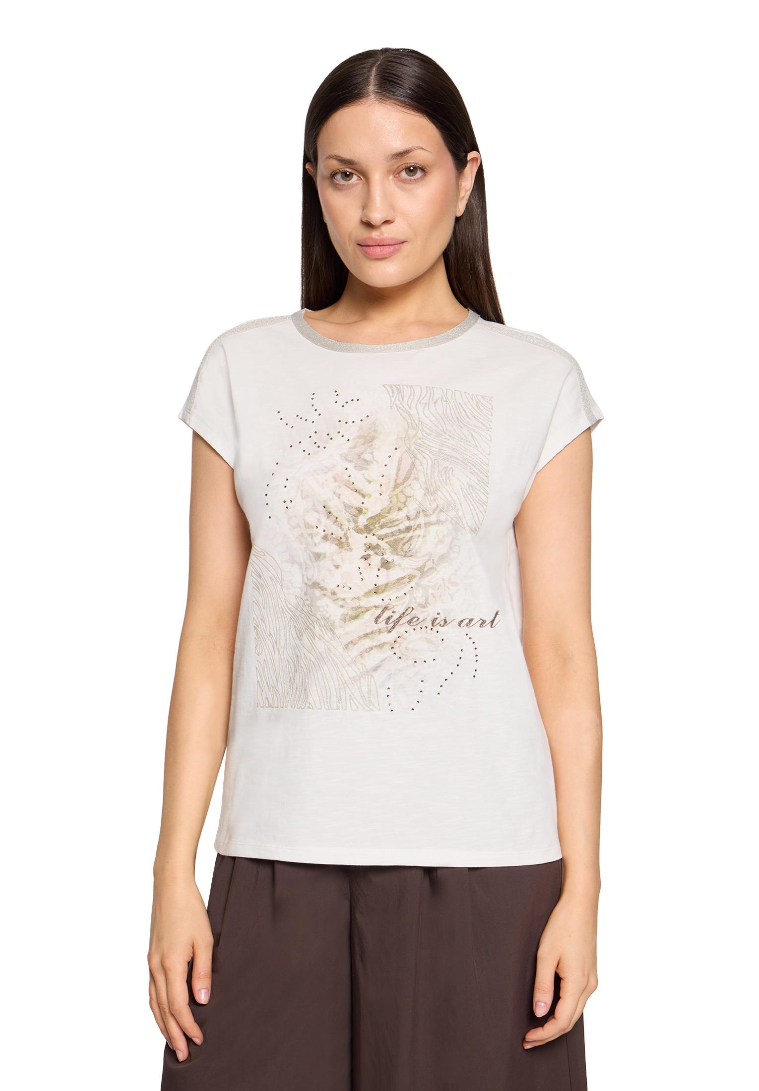 Cartoon Rundhalsshirt »Rundhals-Shirt mit Placement«