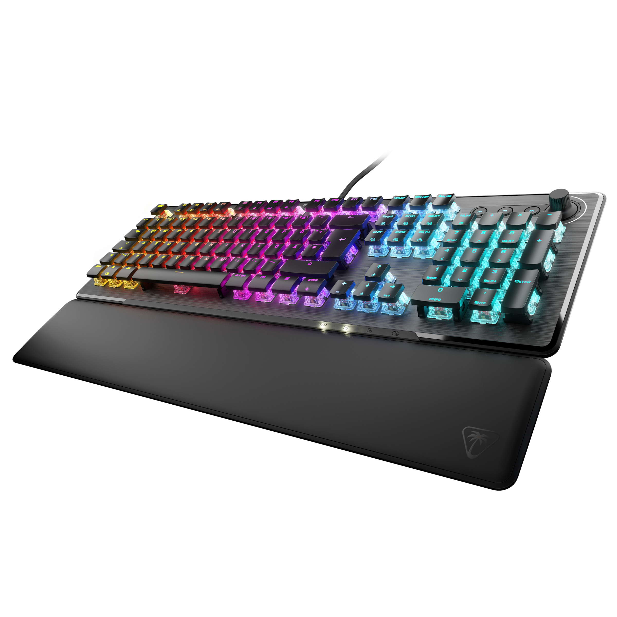 Turtle Beach Gaming-Tastatur »Vulcan II, Tactile«, (Lautstärkeregler-Funktionstasten-Profil-Speicher-Ziffernblock-verstellbare Füße-Handgelenkauflage), Tactile