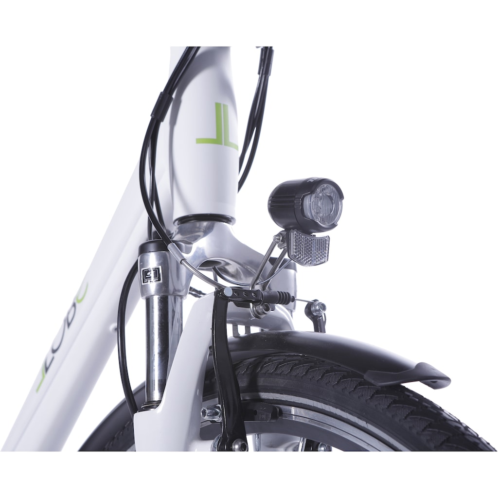 LLobe E-Bike »Metropolitan JOY weiß 13 Ah«, 3 Gang, Frontmotor 250 W