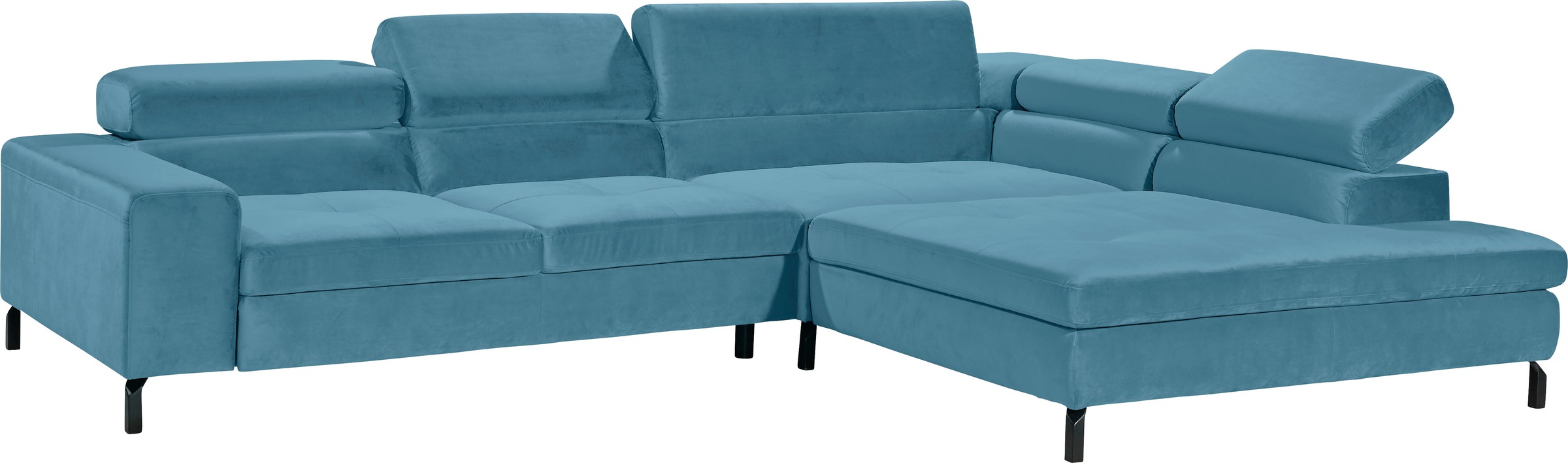 GALLERY M branded by Musterring Ecksofa »Felicia Due L-Form«, Wahlweise mit Sitzvorzug, inkl. Kopfteilverstellung, Sitzhöhe 40 cm