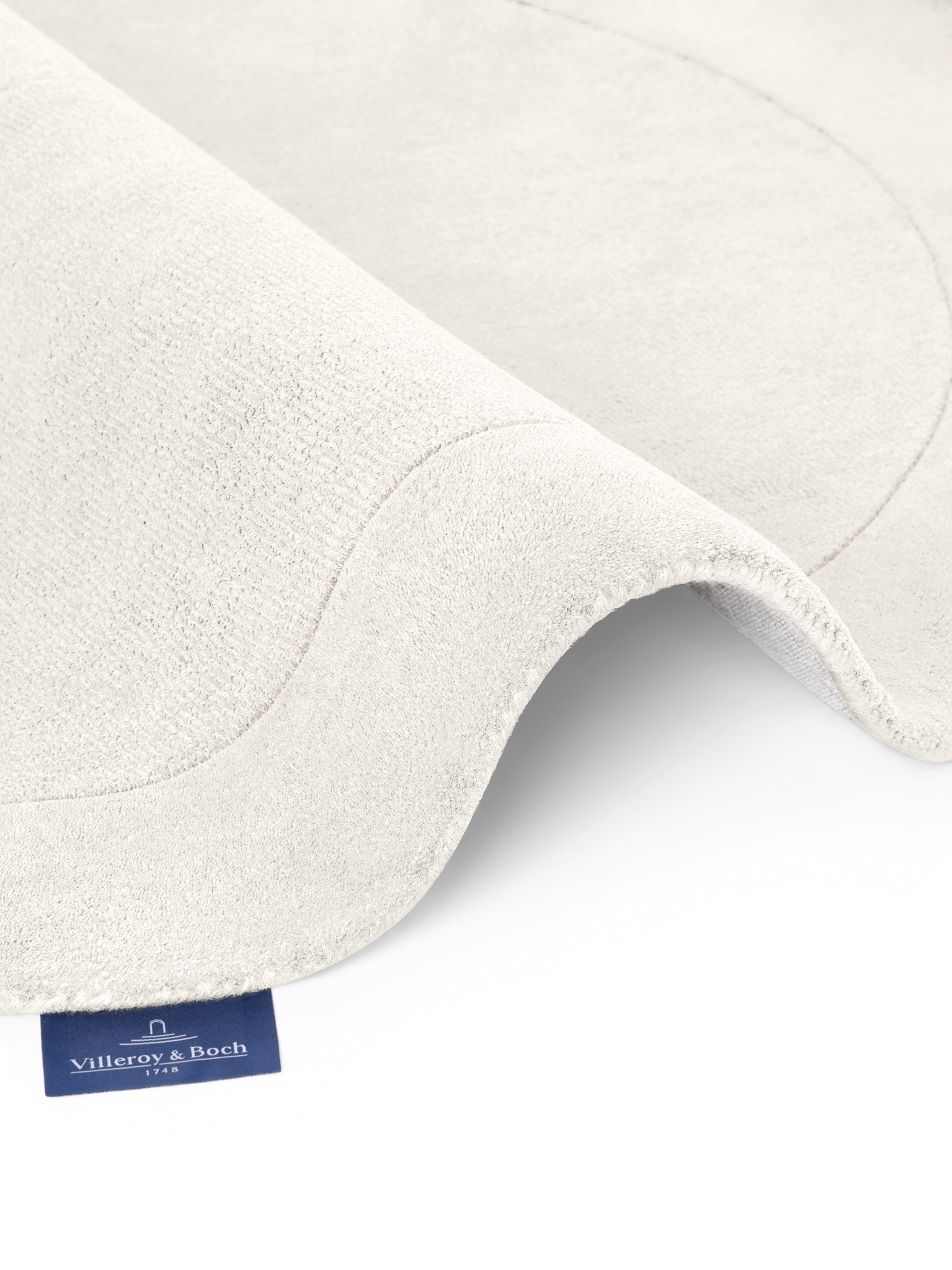 Villeroy & Boch Teppich »Wollteppich Kivi« rund 17 mm Höhe Handgewebt, Wolle, Bordüre, Einfarbig, Läufer, Wohnzimmer, Organisch