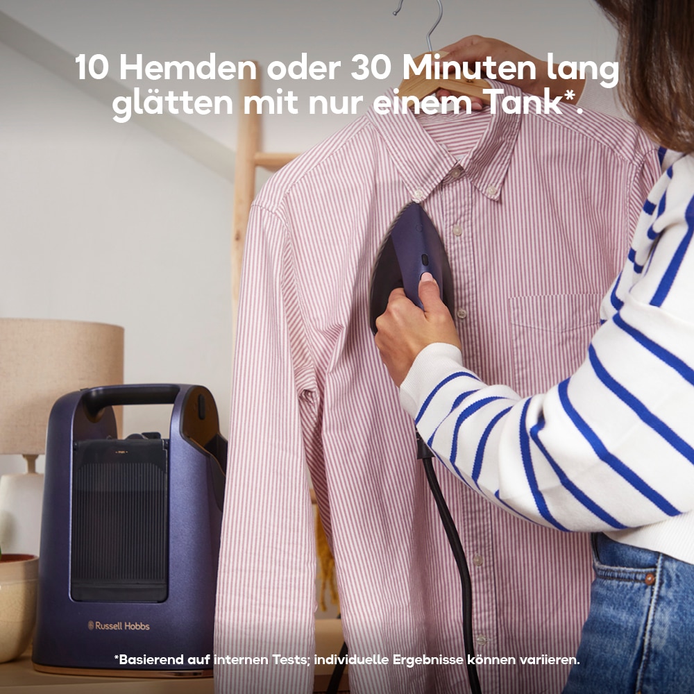 RUSSELL HOBBS Dampfbügeleisen »28550-56, VacuSteam Dampfbürste,« 1400 W 1.400 Watt, 30 g Dampfausstoß, mit Keramik-Bügelsohle, 3 Einstellungen