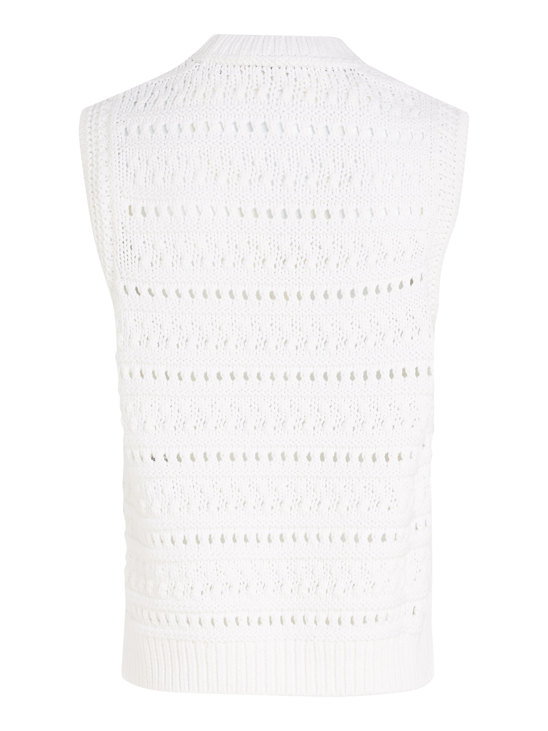 Tommy Hilfiger Pullunder »CROCHET C-NK SWEATER VEST«, in angesagter Häkeloptik
