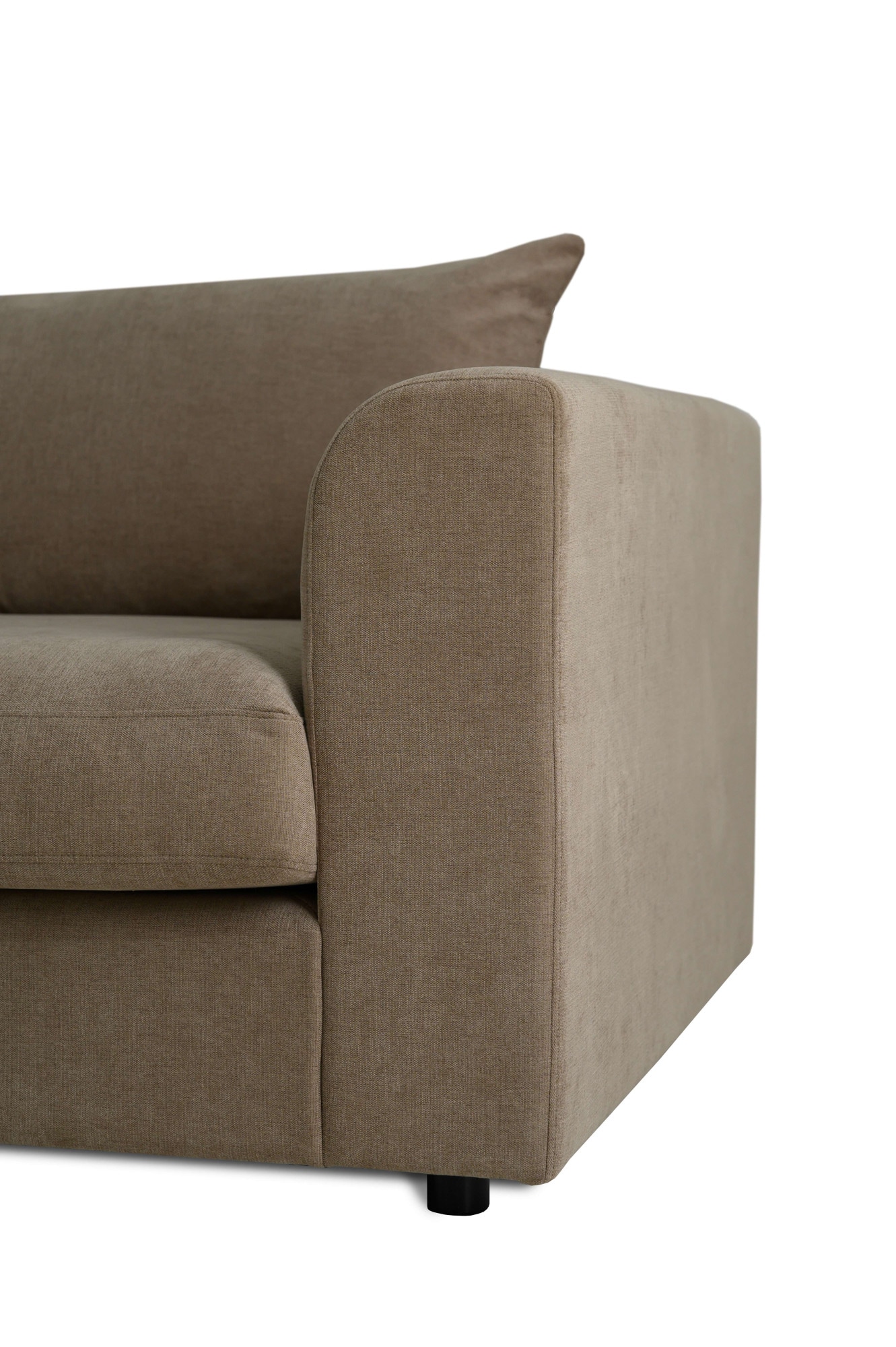 LeGer Home by Lena Gercke Ecksofa »Avelina«, (2 St.), Breite 297 cm, in Cord- und Chenille- Stoff, Rückenkissen mit Federn