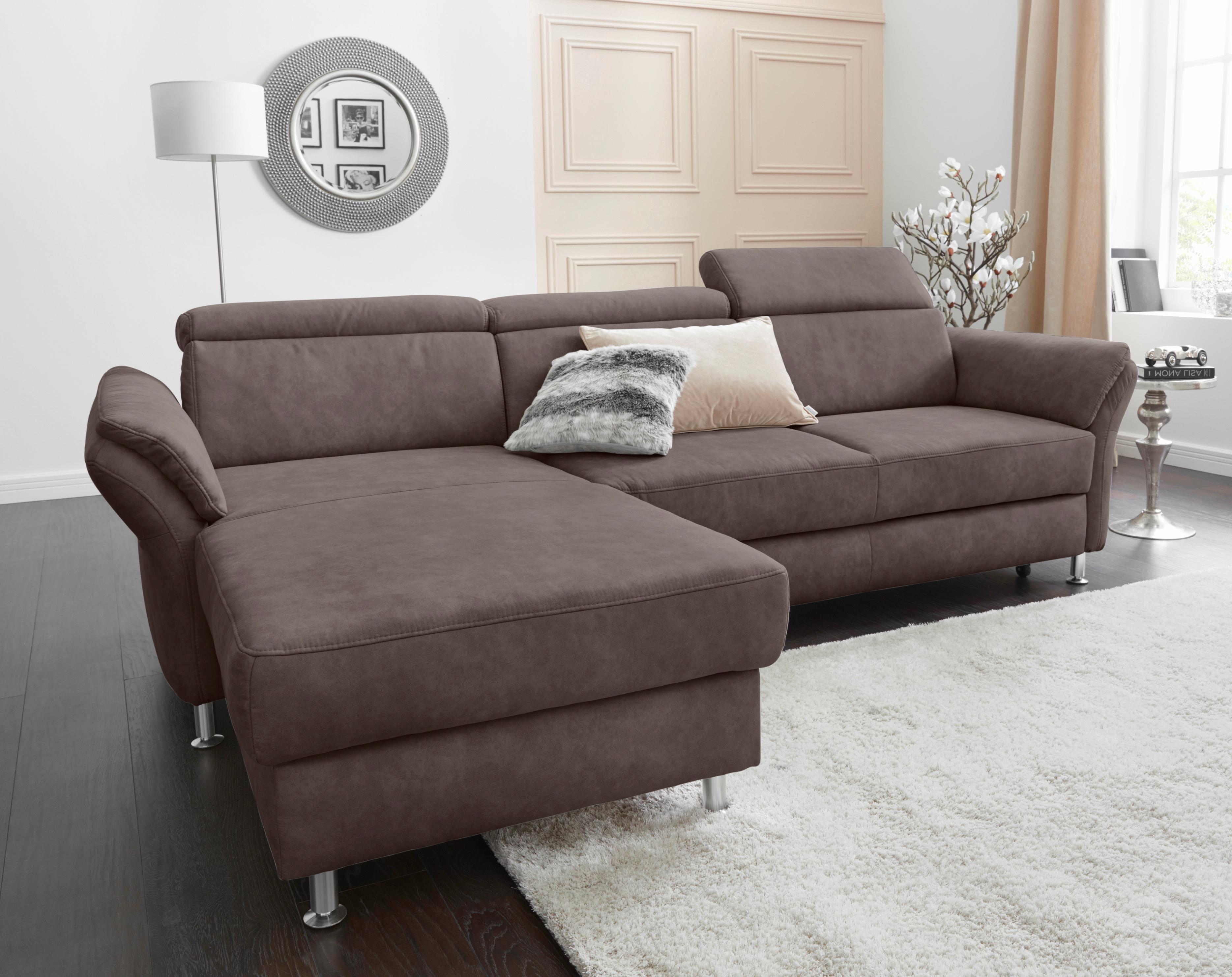 sit&more Ecksofa "Avignon L-Form" Kopfteilverstellung, wahlweise mit Schlaffunktion und Bettkasten