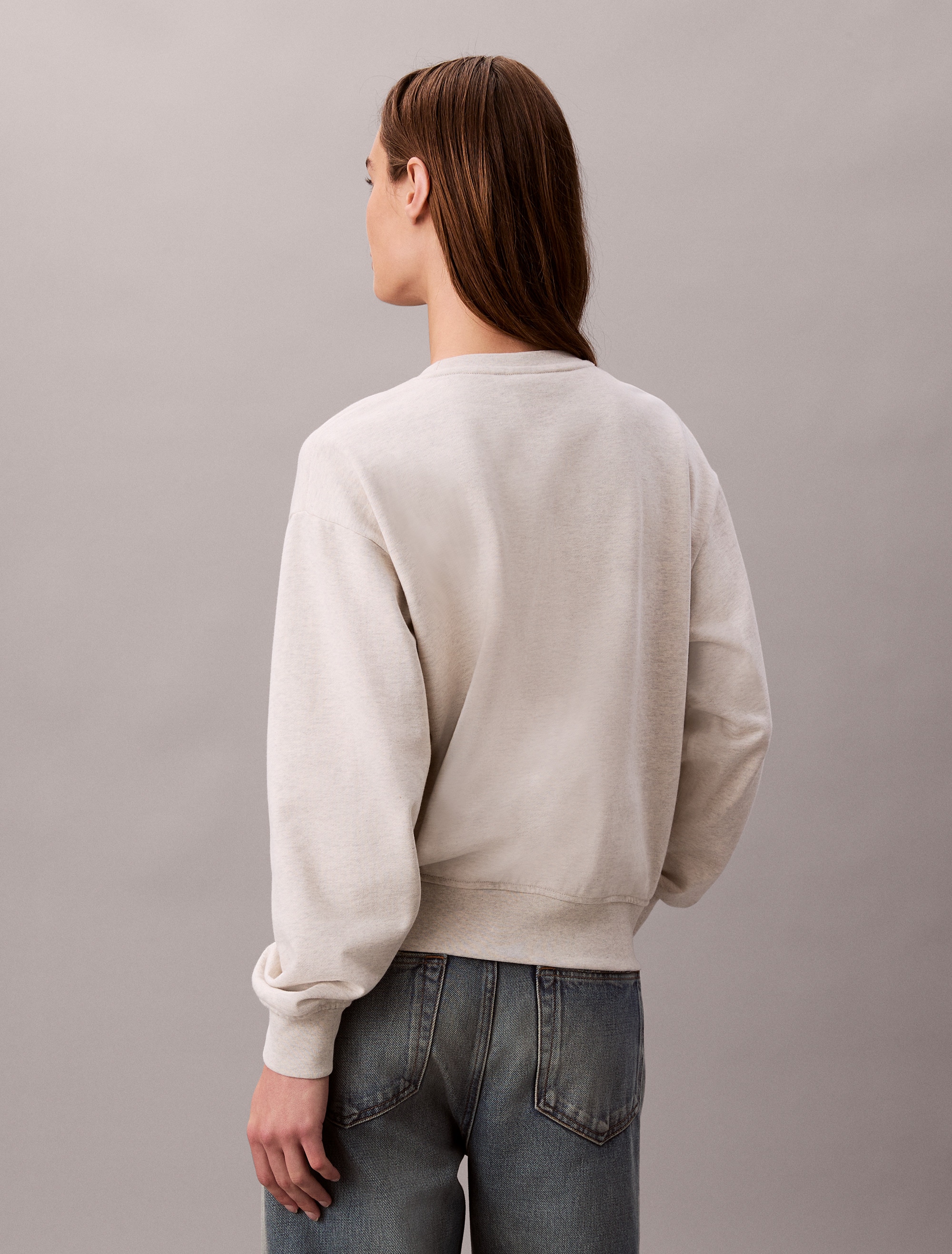 Calvin Klein Jeans Sweatshirt »LS MNLG FRNCH TRRY R«, Mit Rundhalsausschnitt