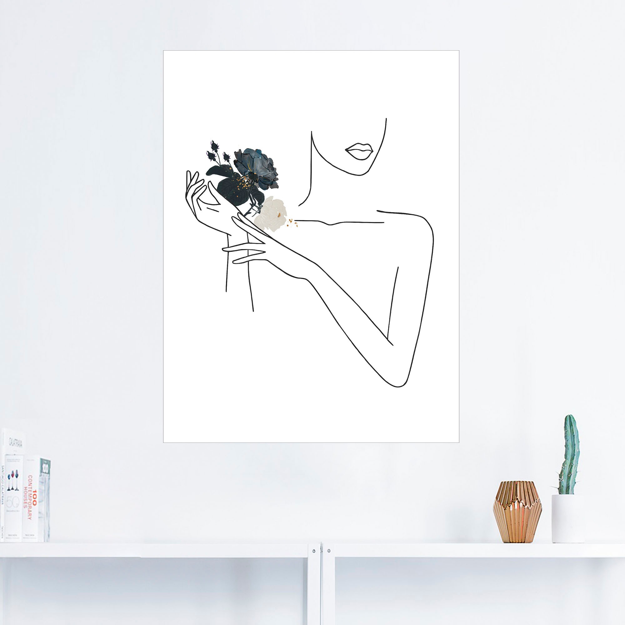 Artland Wandbild »Moderne LineArt Mädchen II«, Modebilder, (1 St.), als Alubild, Outdoorbild, Leinwandbild, Poster, Wandaufkleber