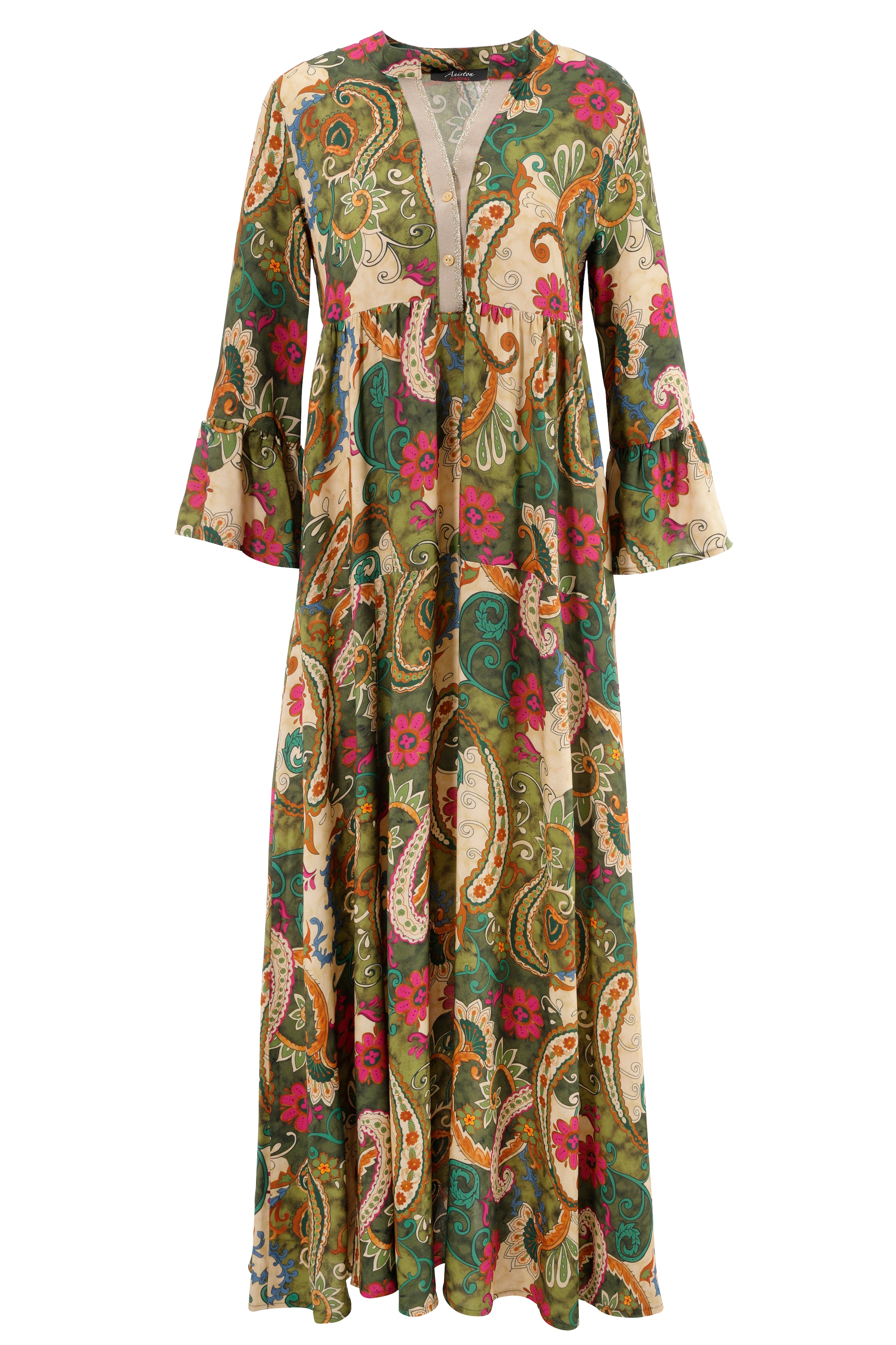 Aniston CASUAL Maxikleid, mit farbenfrohem Blumen- und Paisley-Druck