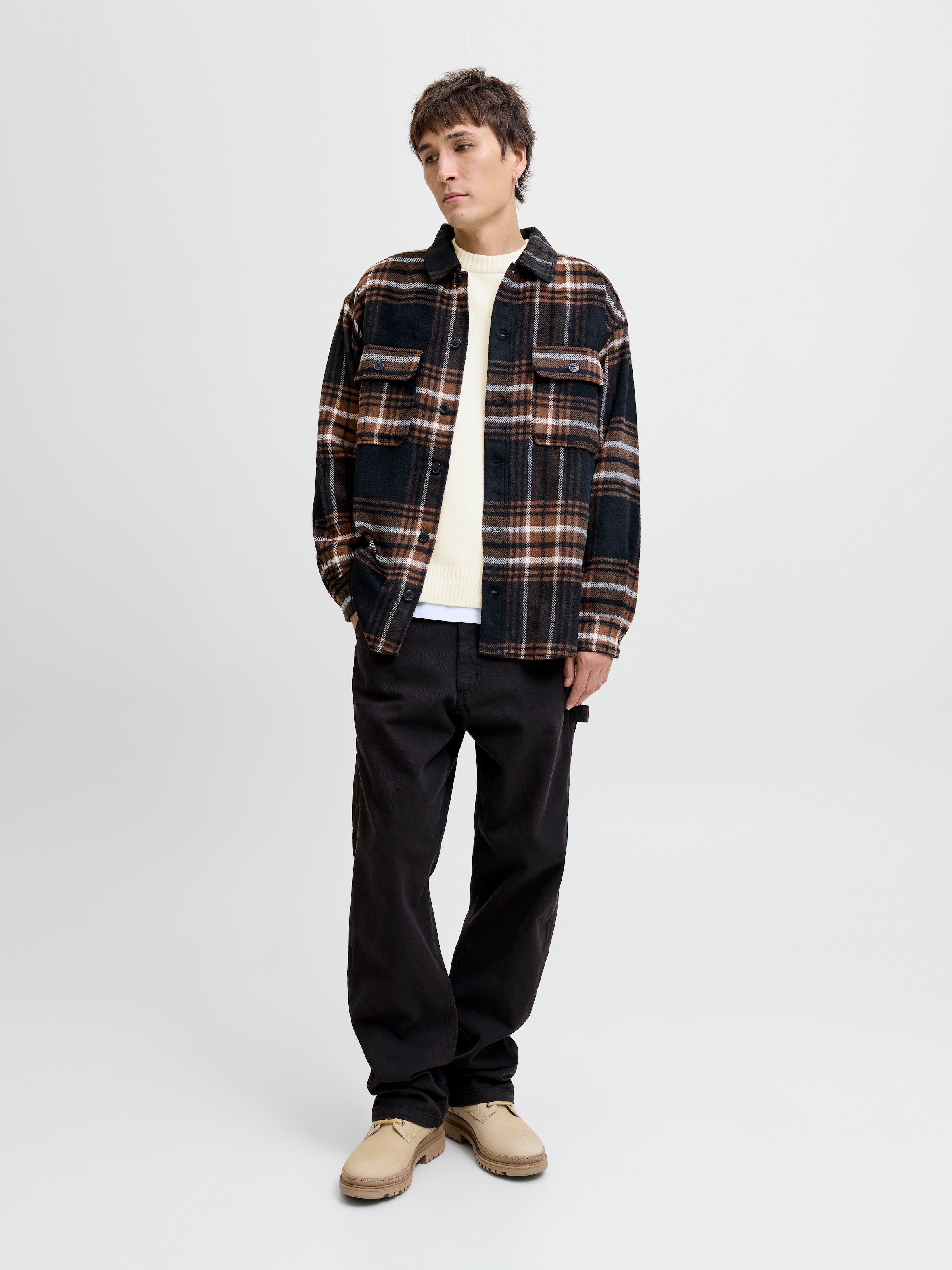 Jack & Jones Rundhalspullover »JORNORREBRO KNIT CREW NECK SN« Baumwollmischung, locker geschnitten
