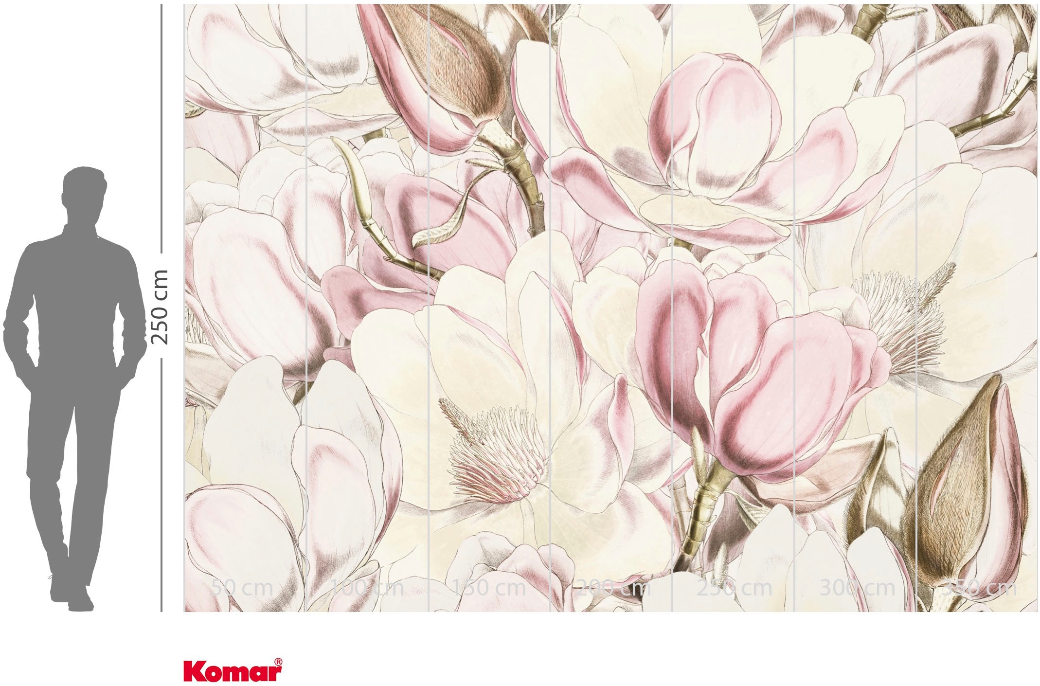 Komar Fototapete »Vlies Fototapete - Petals - Größe 350 x 250 cm« Motiv | bedruckt glatt