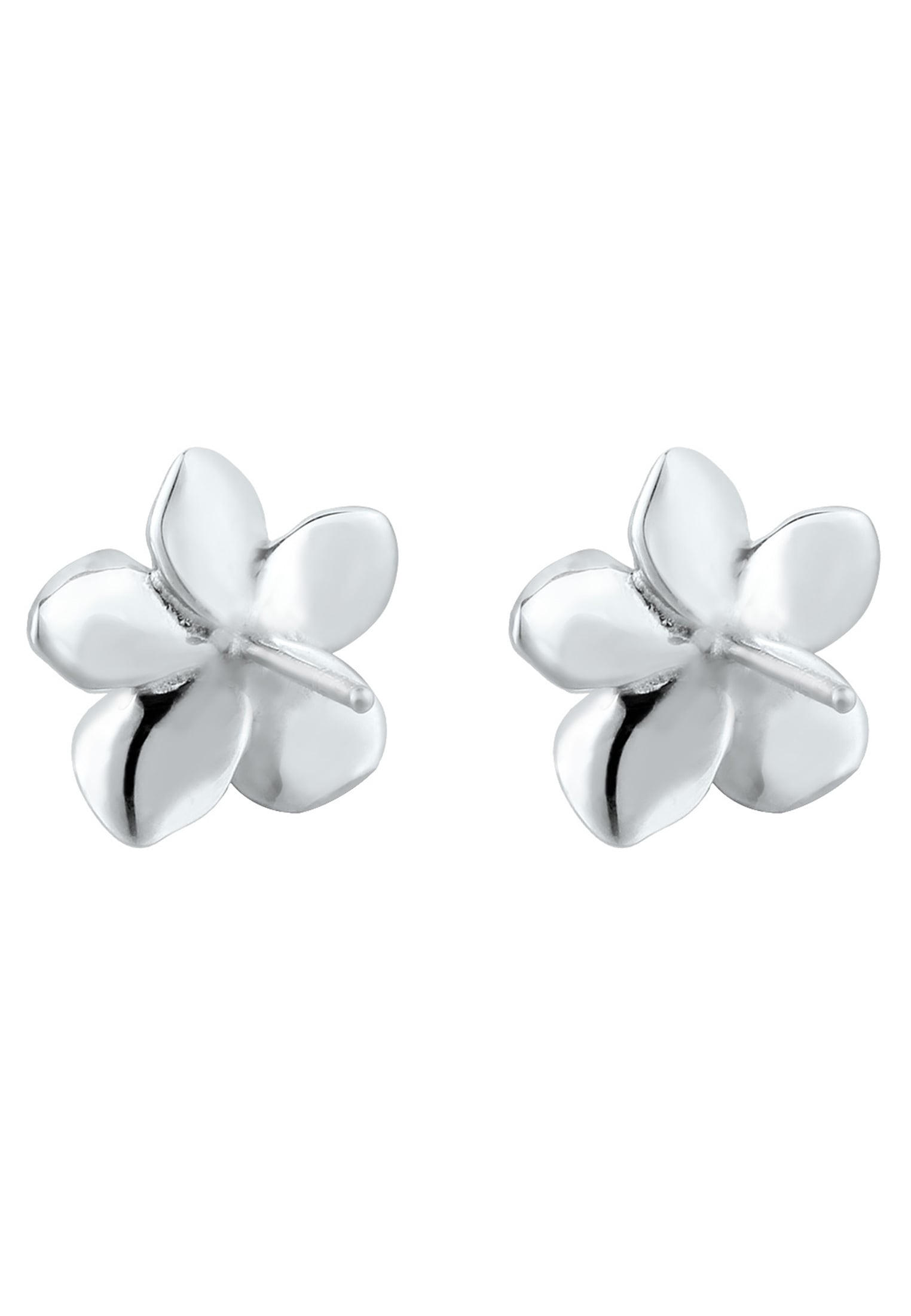 Elli Paar Ohrstecker »Ohrringe Frangipani Blüte Natur Blume Emaille 925 Silber«