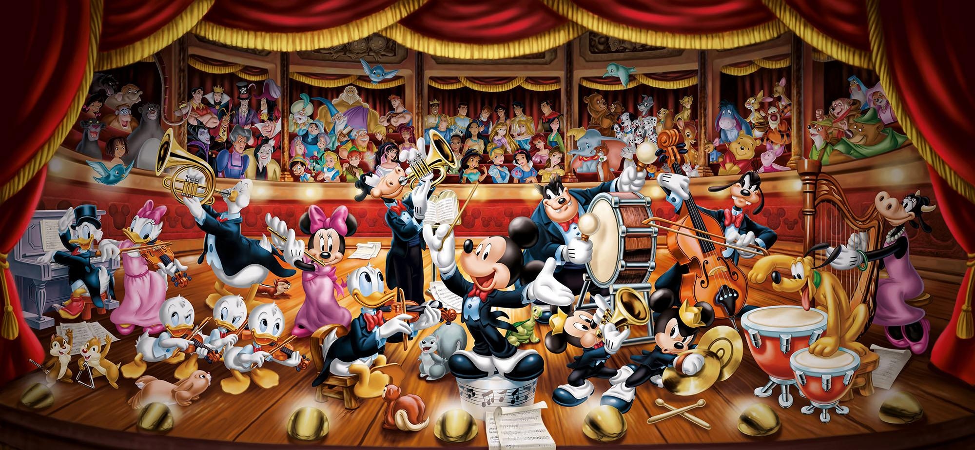 Clementoni® Puzzle »Panorama High Quality Collection, Disney Orchester«, Made in Europe