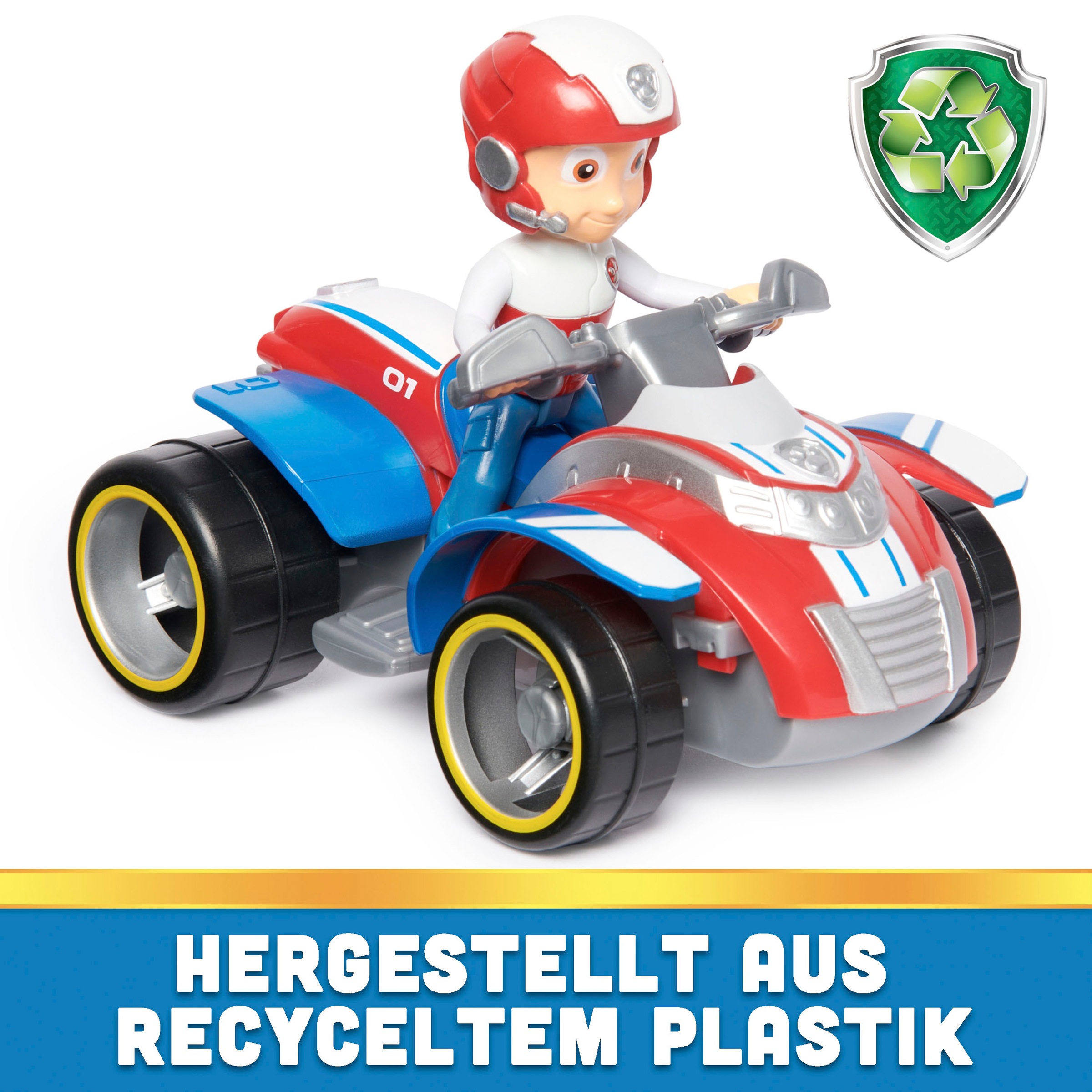 Spin Master Spielzeug-Auto »Paw Patrol - Sust. Basic Vehicle Ryder«, zum Teil aus recycelten Material