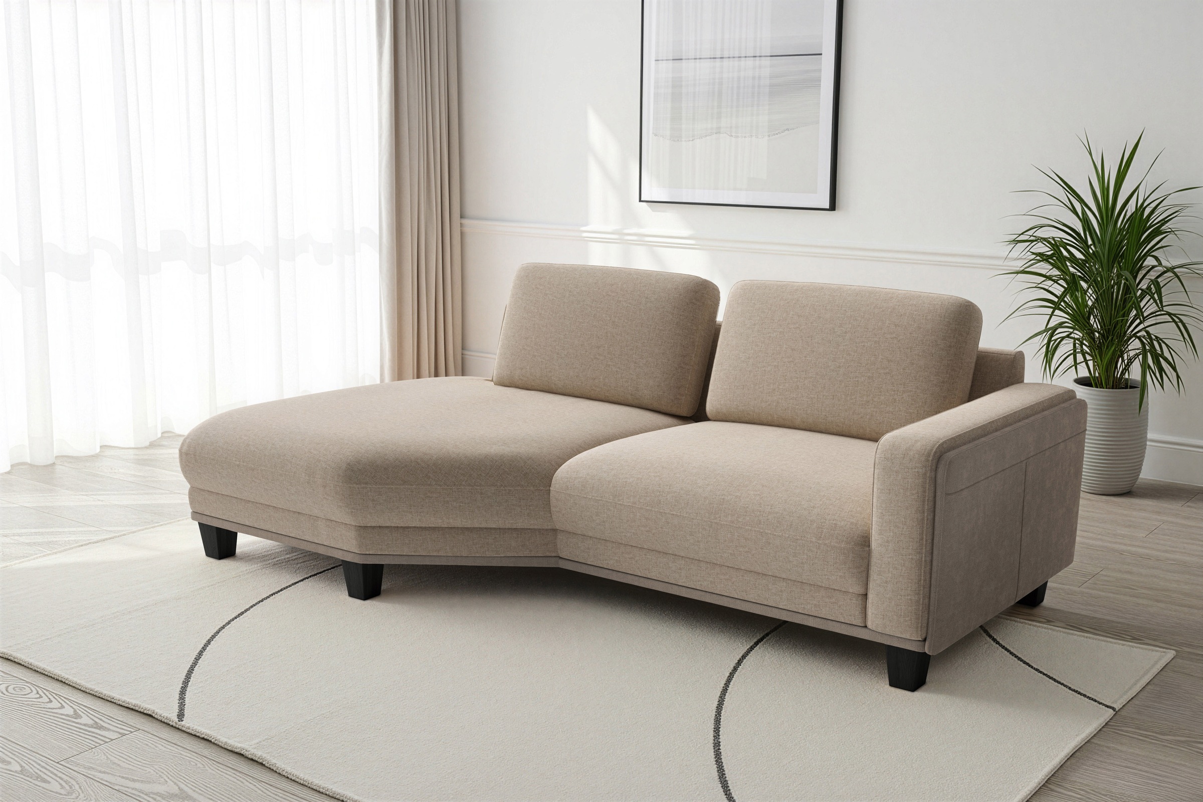 sit&more Ecksofa »Concept« Modernes Sofa in drei Fußfarben zur Auswahl