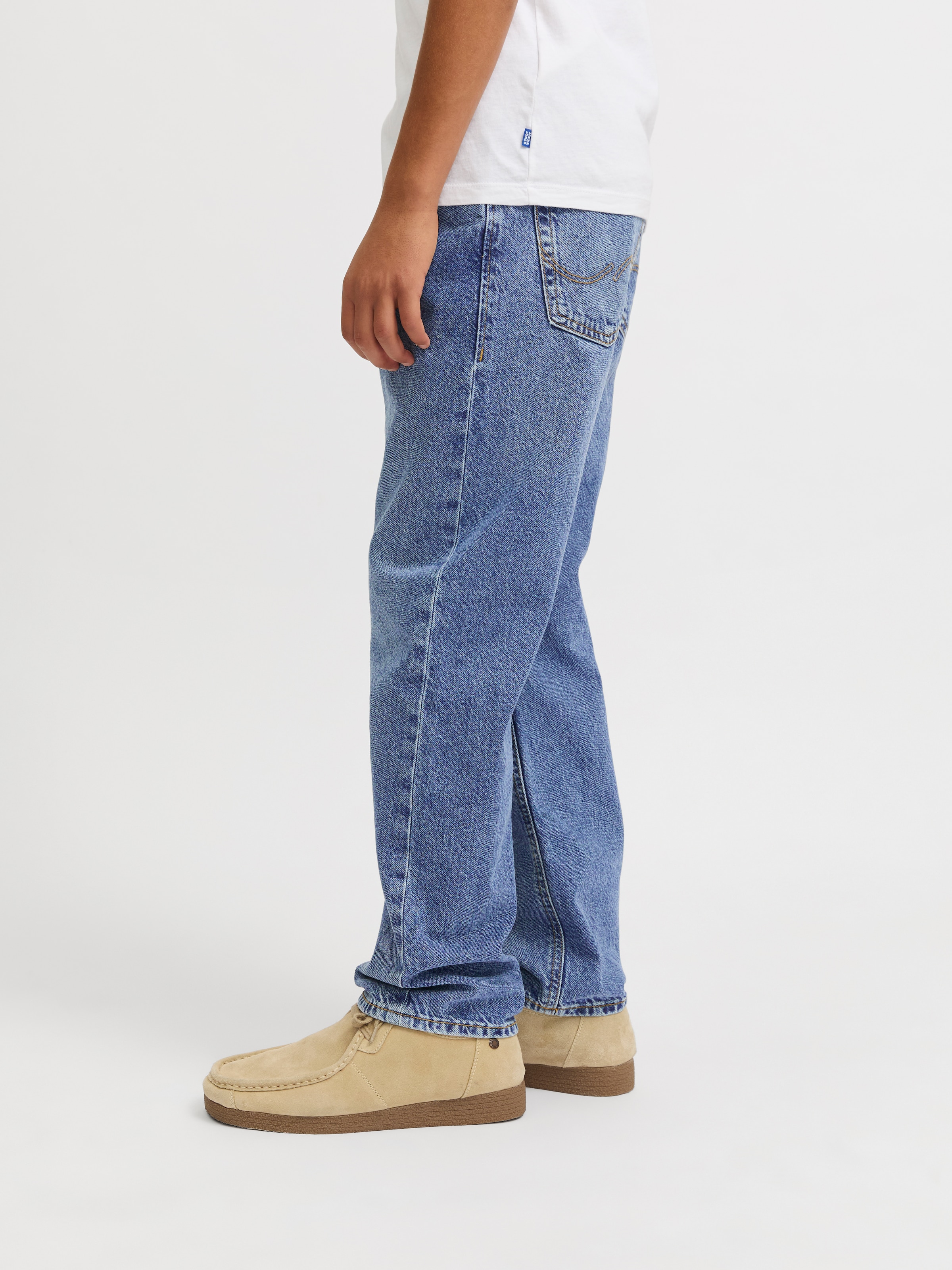 Jack & Jones Junior Relax-fit-Jeans »JJICHRIS mit Abriebeffekten und hohem Tragekomfort« Abriebeffekte, modisch, relaxed fit, Denim