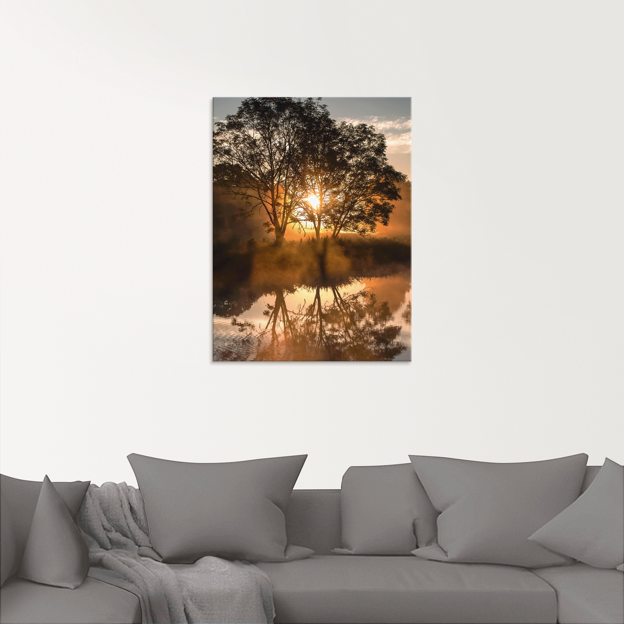 Artland Glasbild »Früh morgens, wenn der Tag erwacht« Gewässer 1 Stk. tlg. in verschiedenen Größen