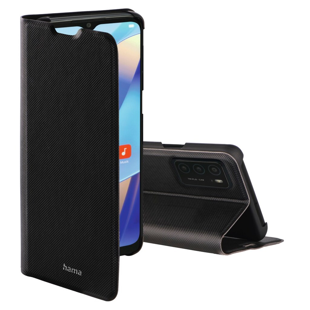 Hama Smartphone-Hülle »Booklet "Slim Pro" für Oppo A16/A16s, Schwarz Smartphone Hülle, Tasche«