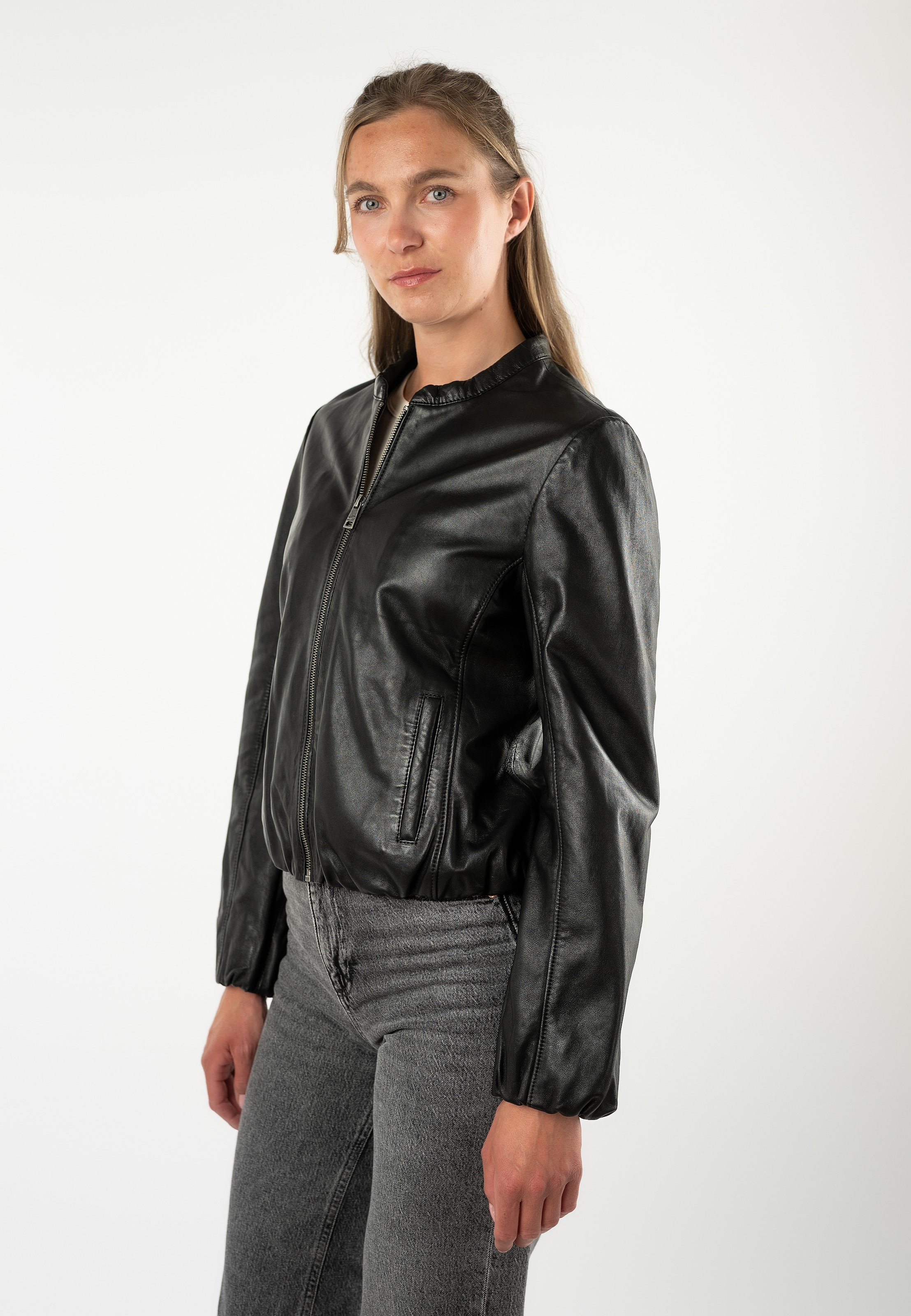 Mauritius Lederjacke »MWSvala« mit elastischen Saum- und Ärmelabschlüssen