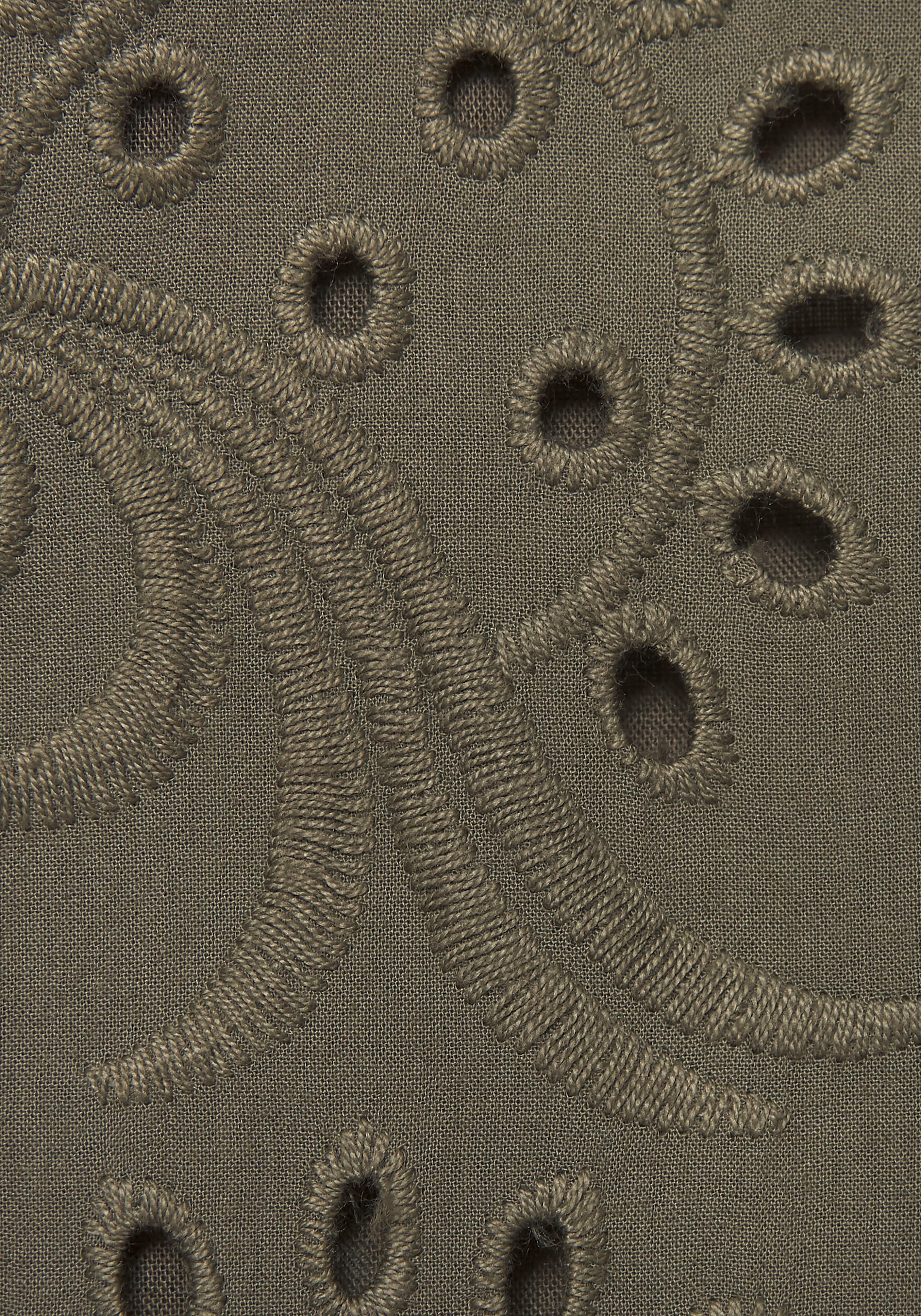 LASCANA Blusenkleid, (mit Bindegürtel), und Lochstickerei, Spitzenkleid