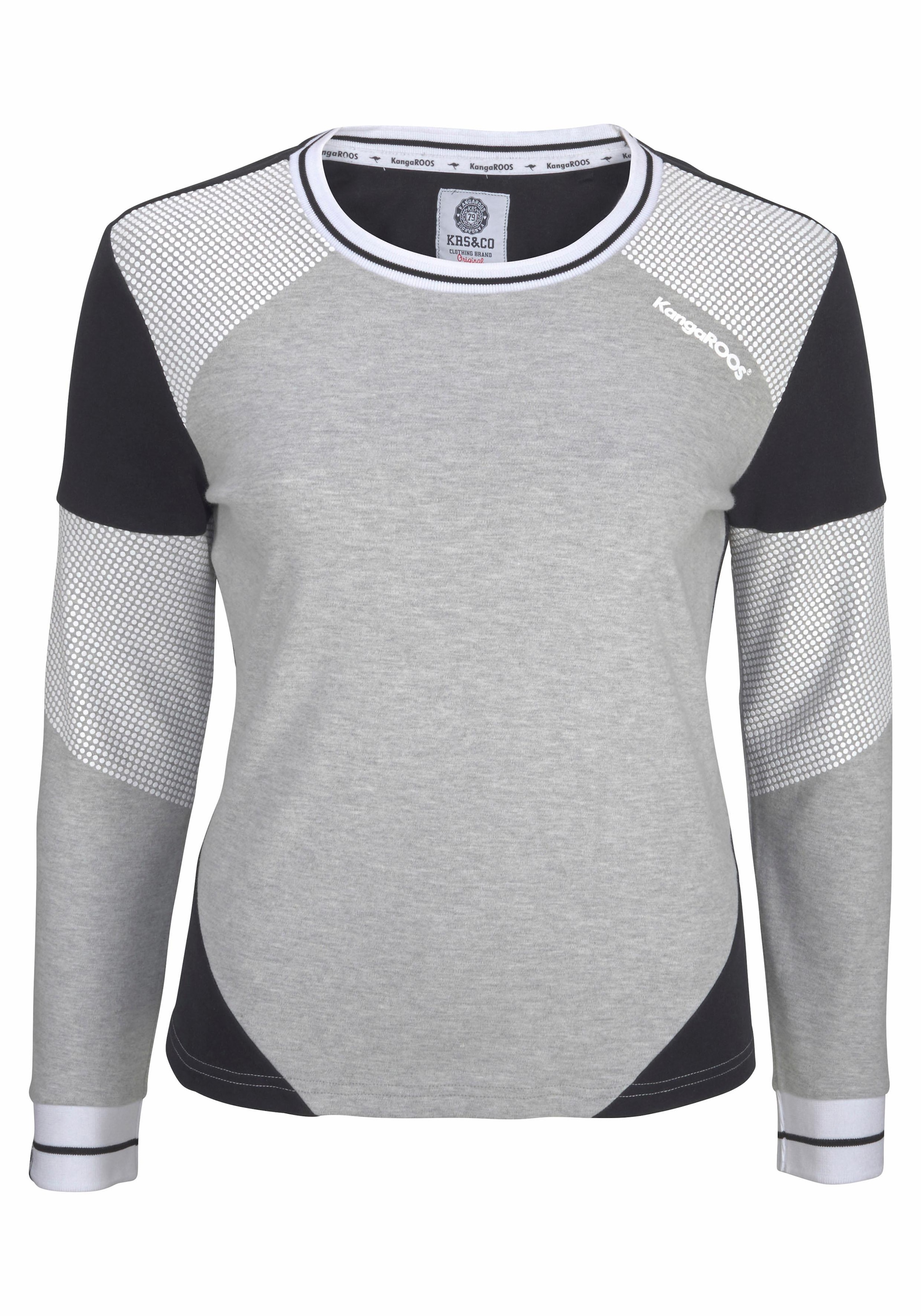 KangaROOS Sweatshirt, im Colorblocking-Design mit Pünktchen bei