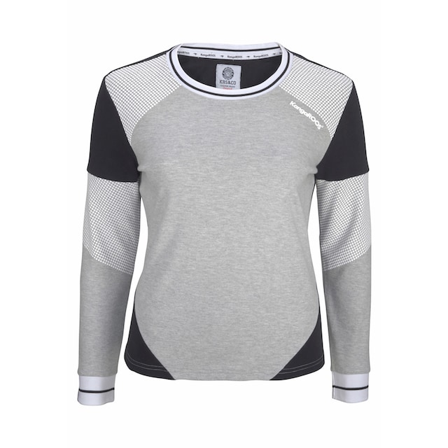 KangaROOS Sweatshirt, im Colorblocking-Design mit Pünktchen bei