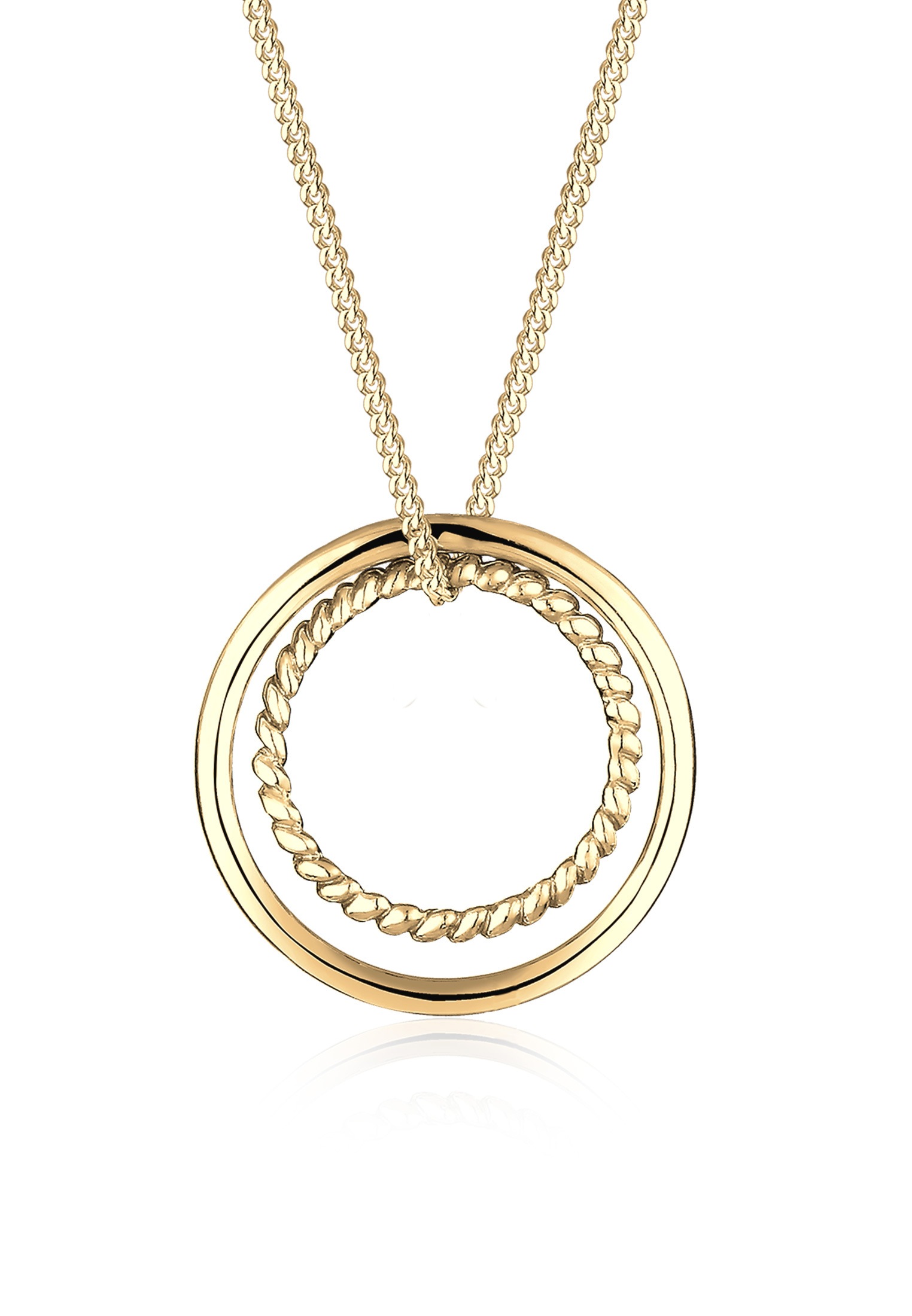 Lange Kette »Halskette Kreis Ring Geo Basic Trend 925 Silber«