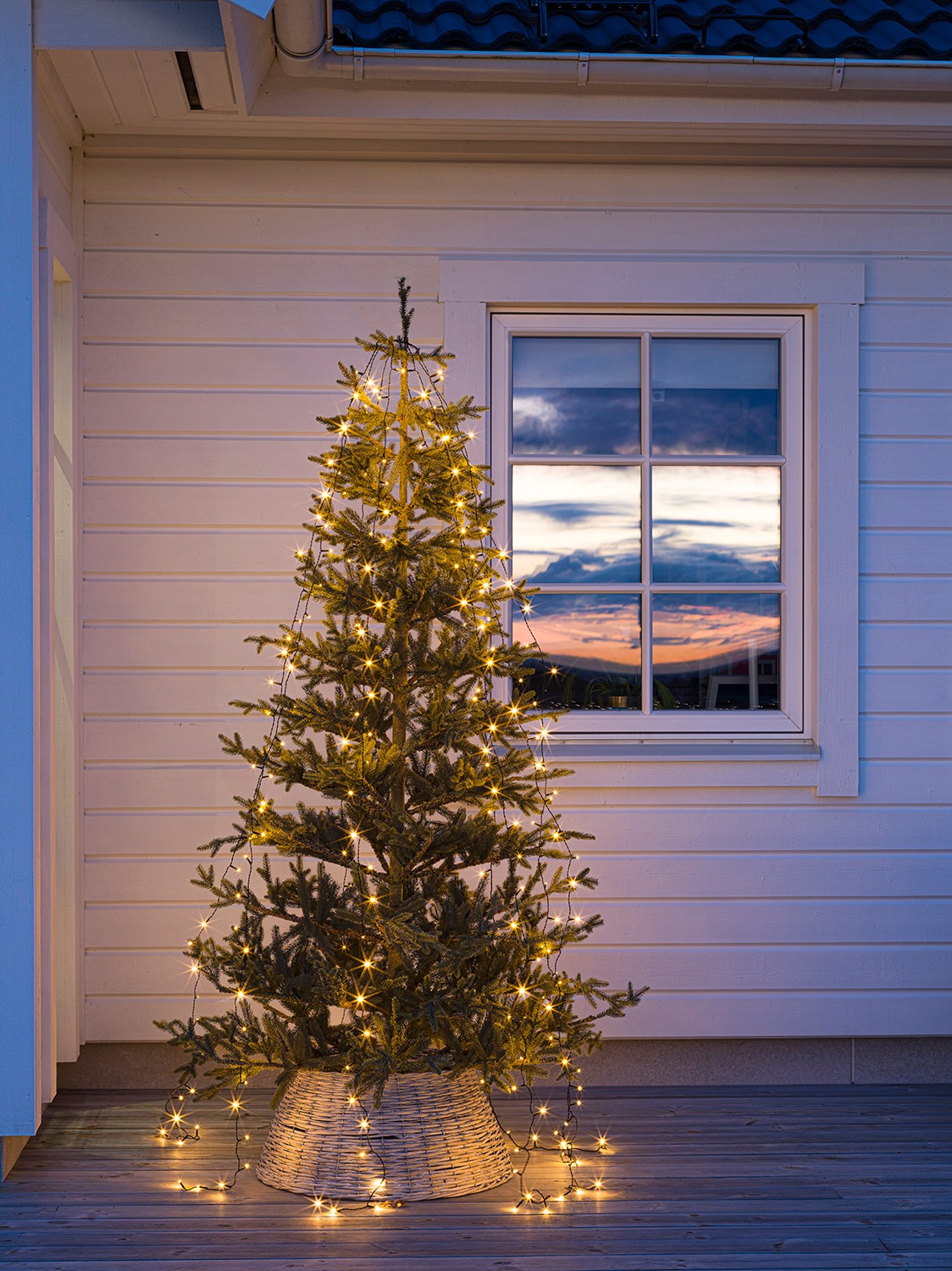 KONSTSMIDE LED-Baummantel 30 8 Ø »Weihnachtsdeko bernsteinfb. Stränge online vormontiert kaufen Dioden, 11, Christbaumschmuck«, gefrostet, aussen, Ring à