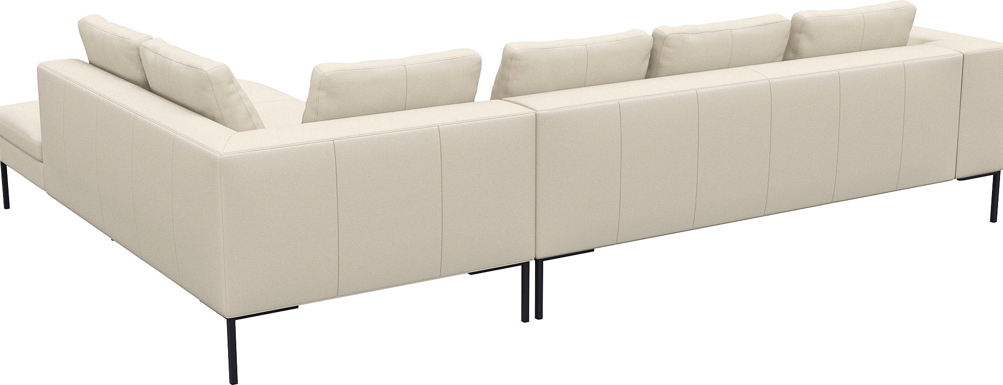 FLEXLUX Ecksofa »Loano, superbequemer Sitzkomfort durch Kaltschaum im Sitz, L-Form«, modernes Sofa, frei im Raum stellbar, lose Kissen, hoher Fuß