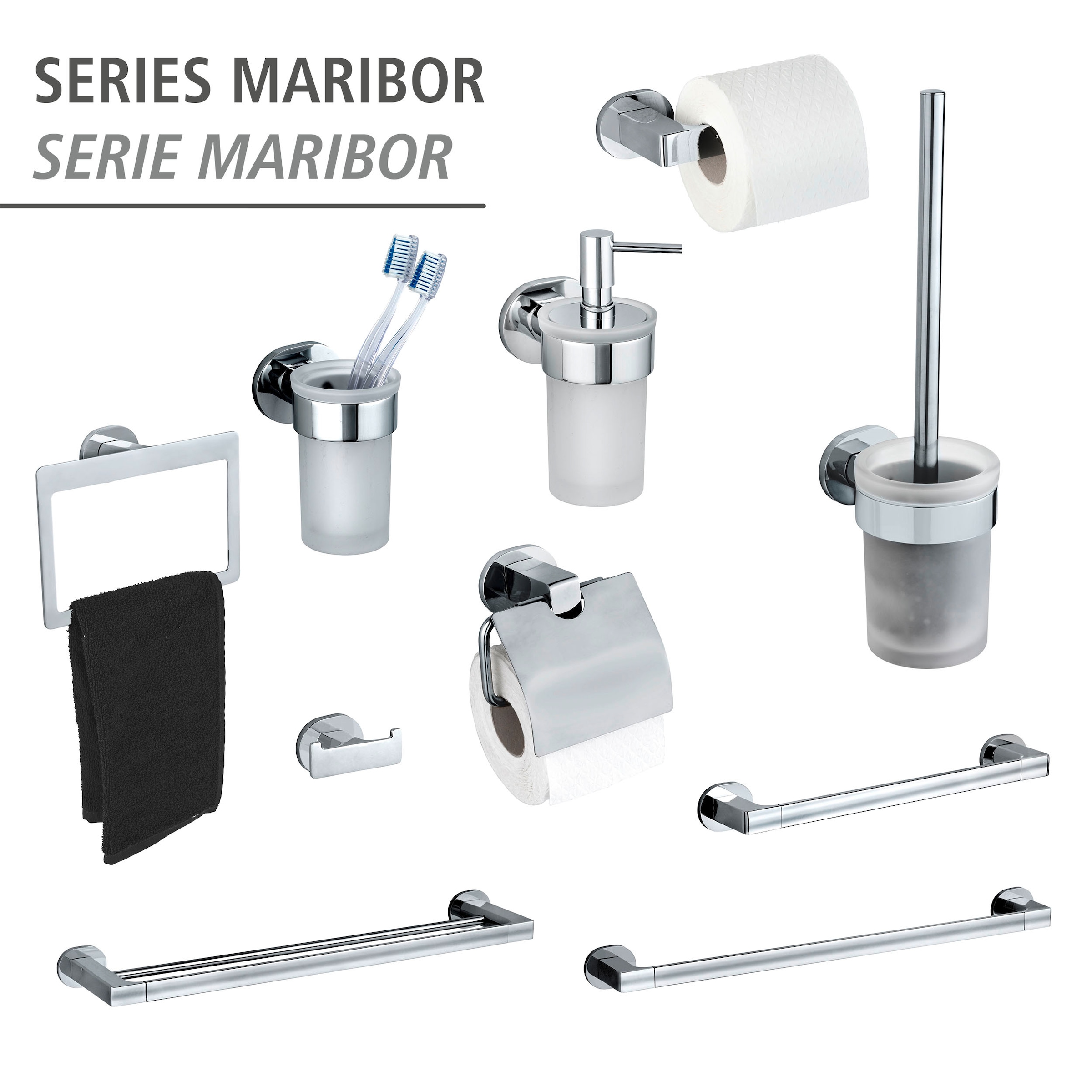 WENKO Handtuchstange »UV-Loc® Maribor« befestigen ohne Bohren