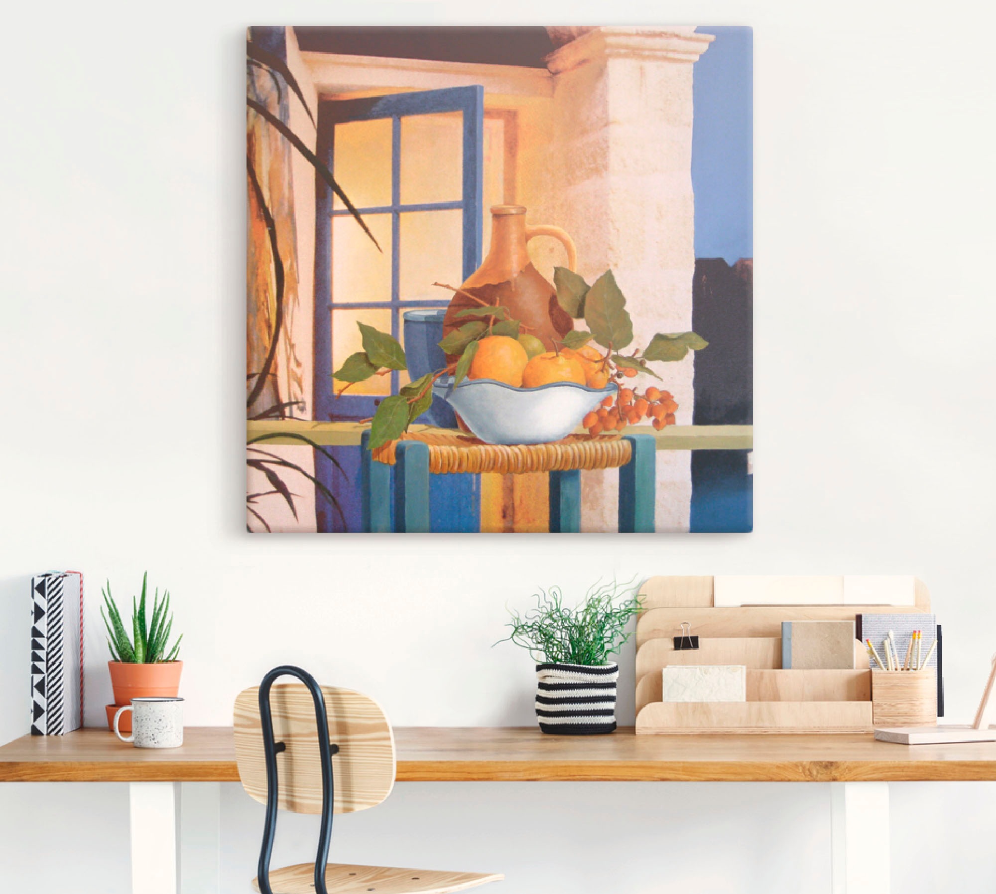 Artland Leinwandbild »Stillleben mit Orangen« Arrangements 1 Stk. tlg. auf Holzrahmen gespannt