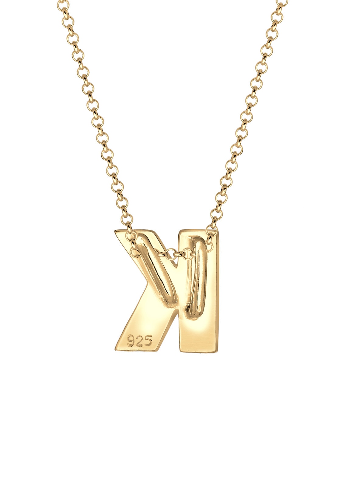 Elli Kette mit Anhänger »Halskette Buchstabe K Initialen 925 Sterling Silber«