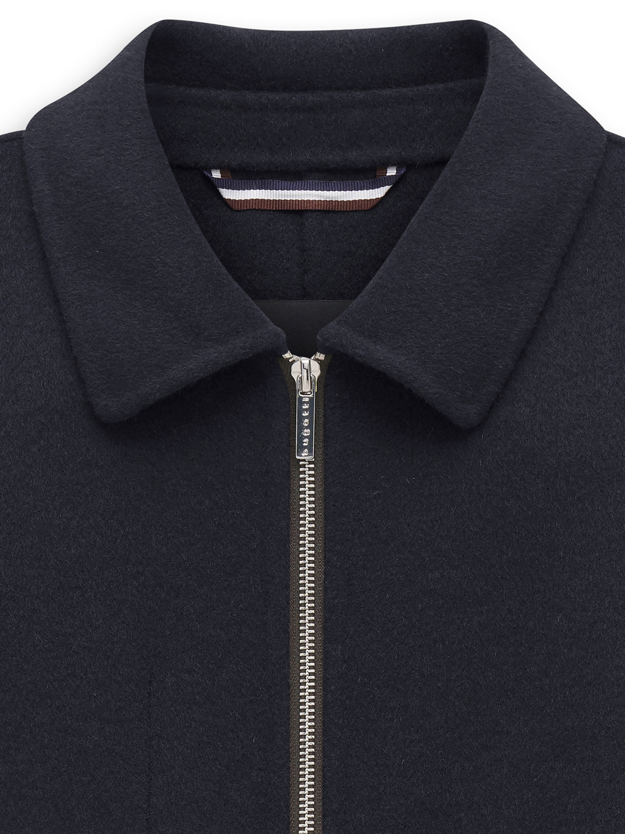 bugatti Blouson »Regular Fit« ohne Kapuze Regular Fit Wolle Handmade Umlegekragen