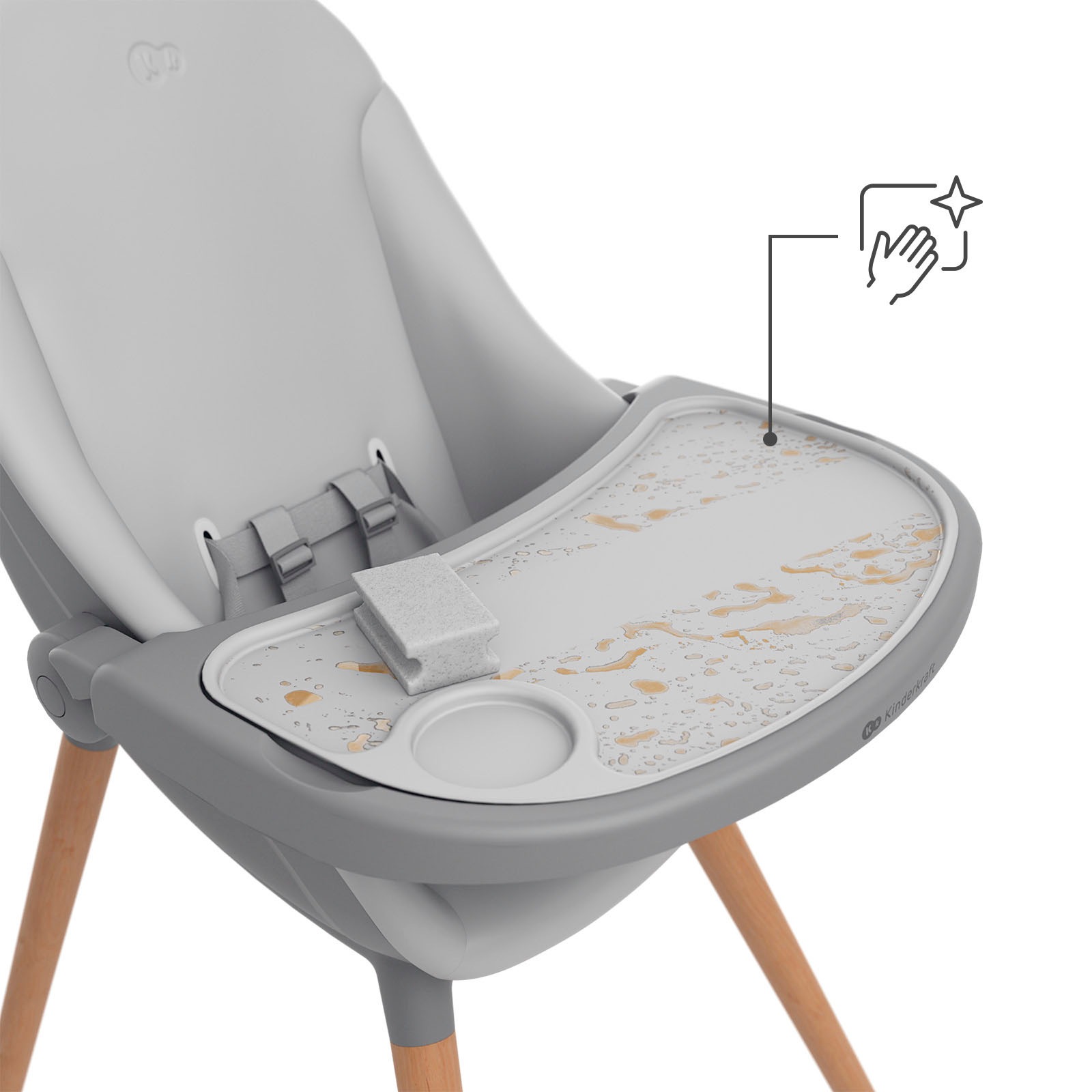 Kinderkraft Kombihochstuhl »FINI UP 2in1« (Set) 2 Stk.mit Spielbügel