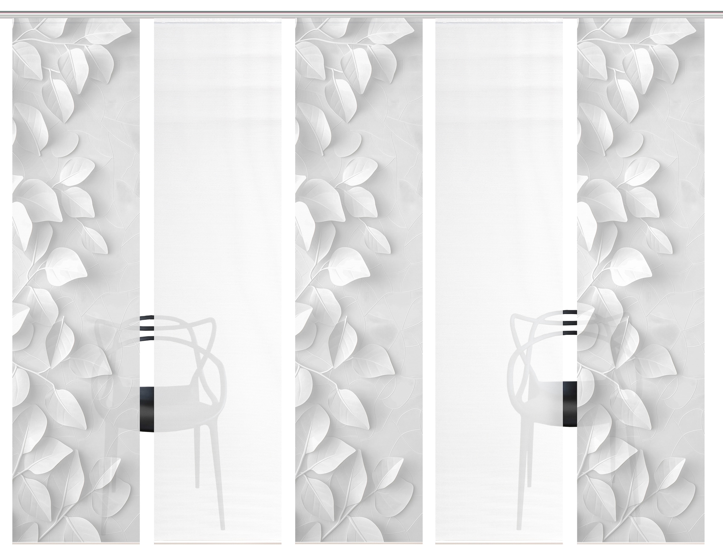 Vision S Schiebegardine »RIXA« Paneelwagen 5 Stk. tlg. Schiebevorhang,Bambusoptik,Digitaldruck,SET