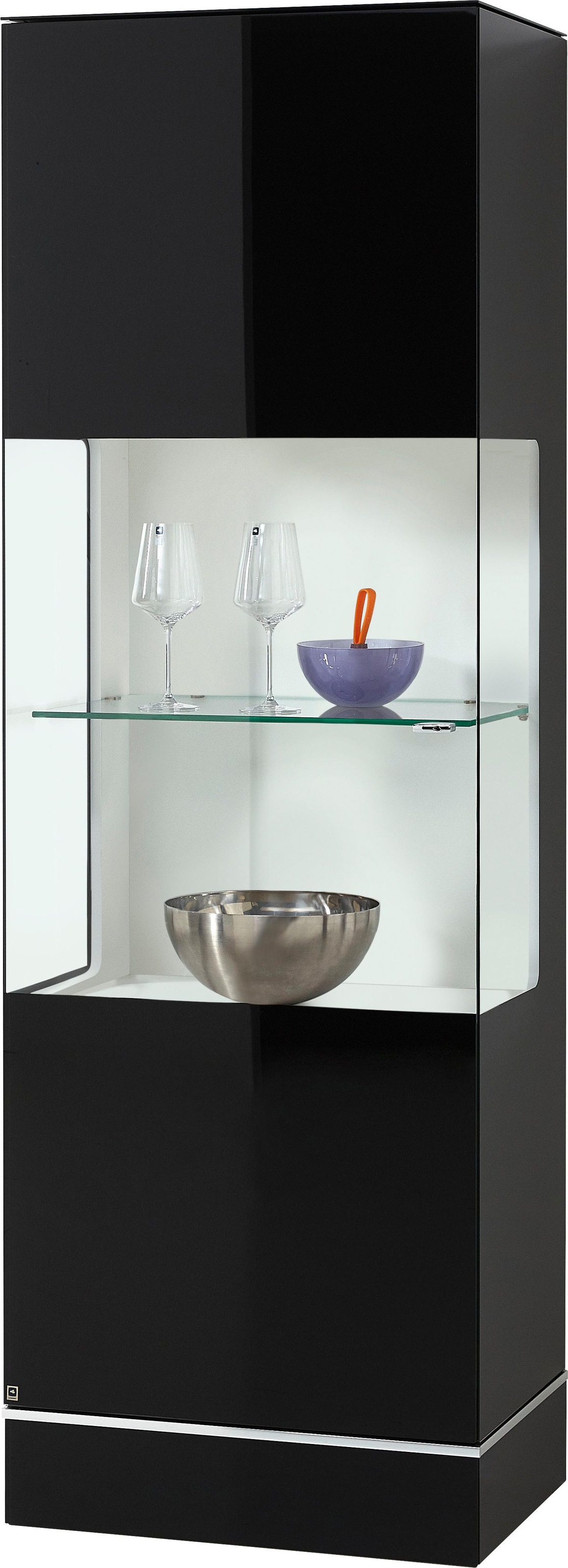 LEONARDO Glasvitrine »CUBE«, mit Klarglas, wahlweise mit Beleuchtung, Höhe 192 cm