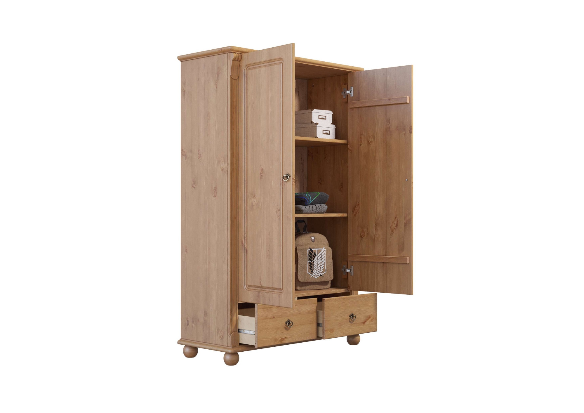 Home affaire Wäscheschrank »Tessin«, (2 Breiten: 90/128 cm H/T ca. 140/38 cm), aus massiver Kiefer, in 2 Breiten, viel Stauraum, FSC zertifiziert