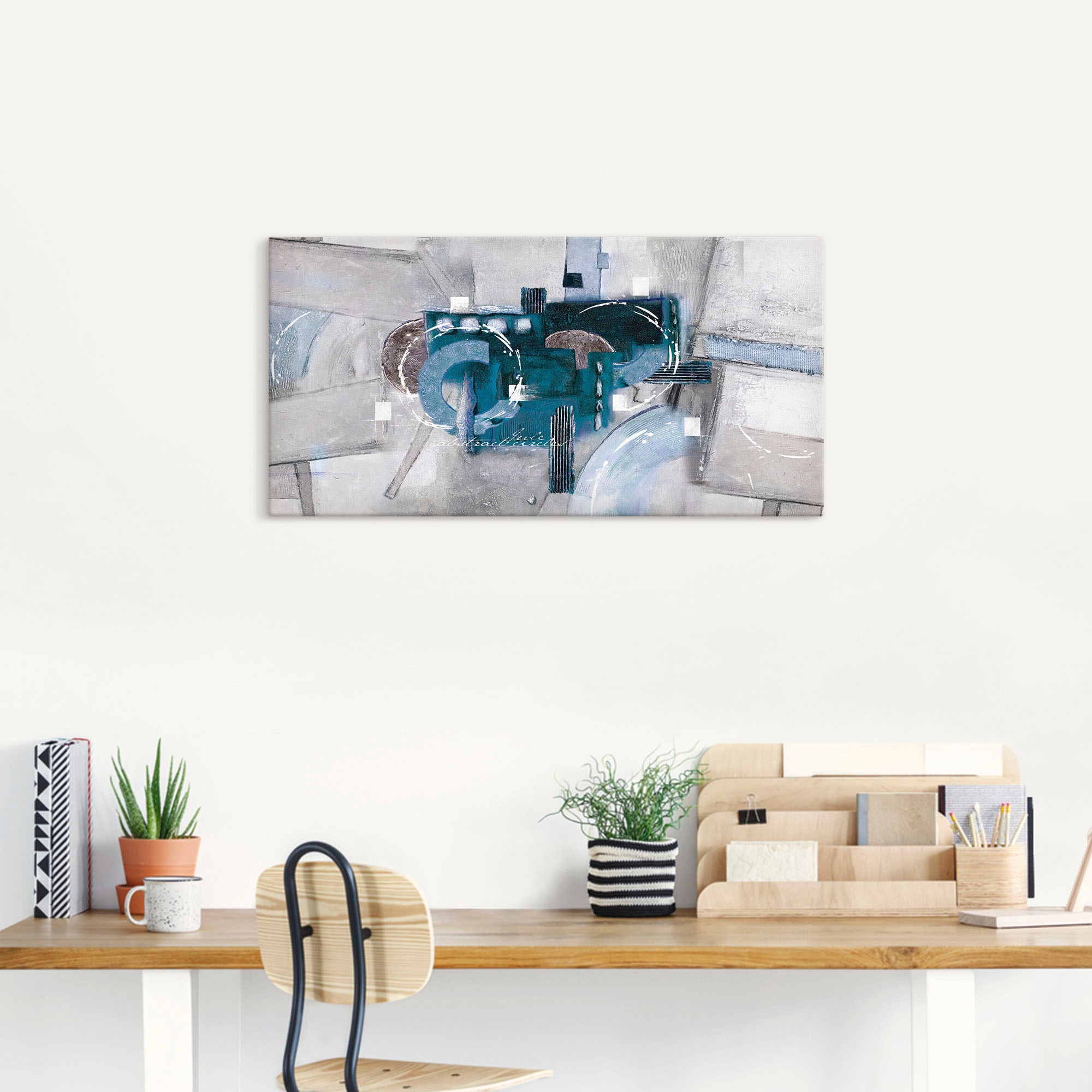 Artland Wandbild »Abstrakte blaue Kreise« Gegenstandslos 1 Stk. tlg. als Alubild, Leinwandbild, Poster in verschied. Größen